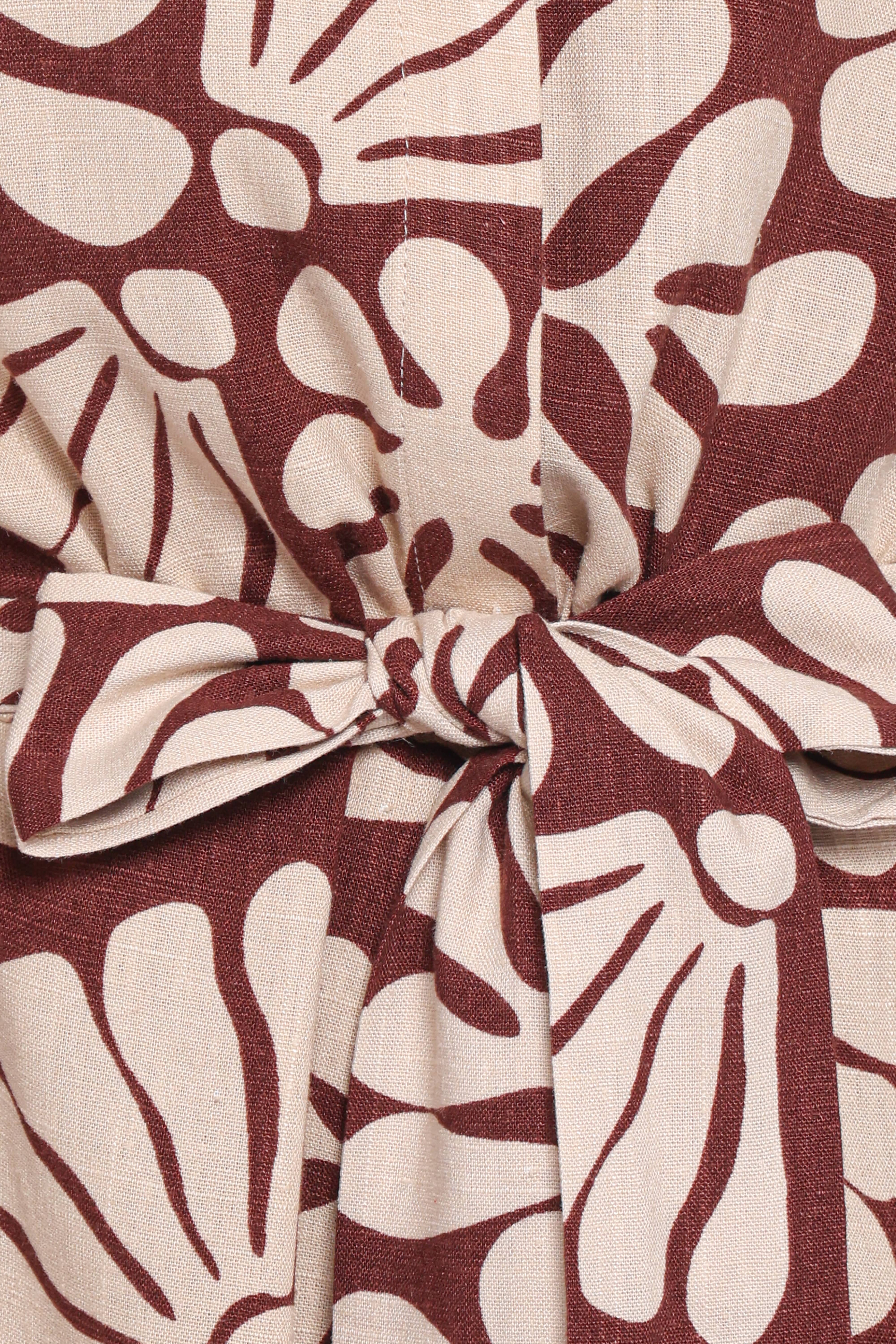 Tansy Playsuit - Brown Floral - Image 6