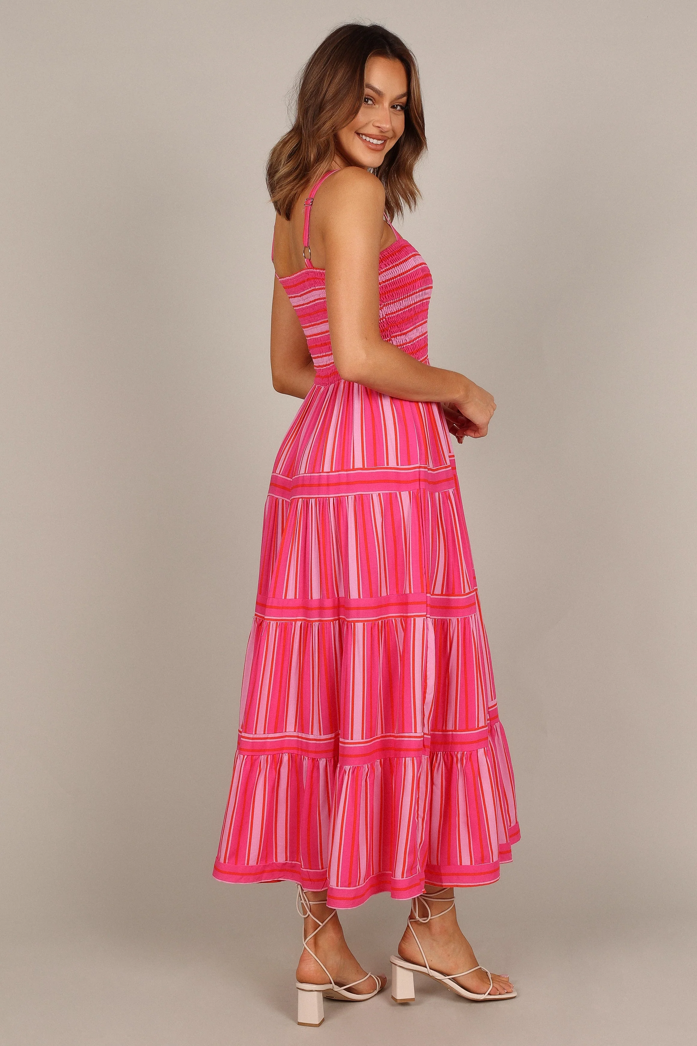 Tasha Maxi Dress - Pink Stripe - Image 7