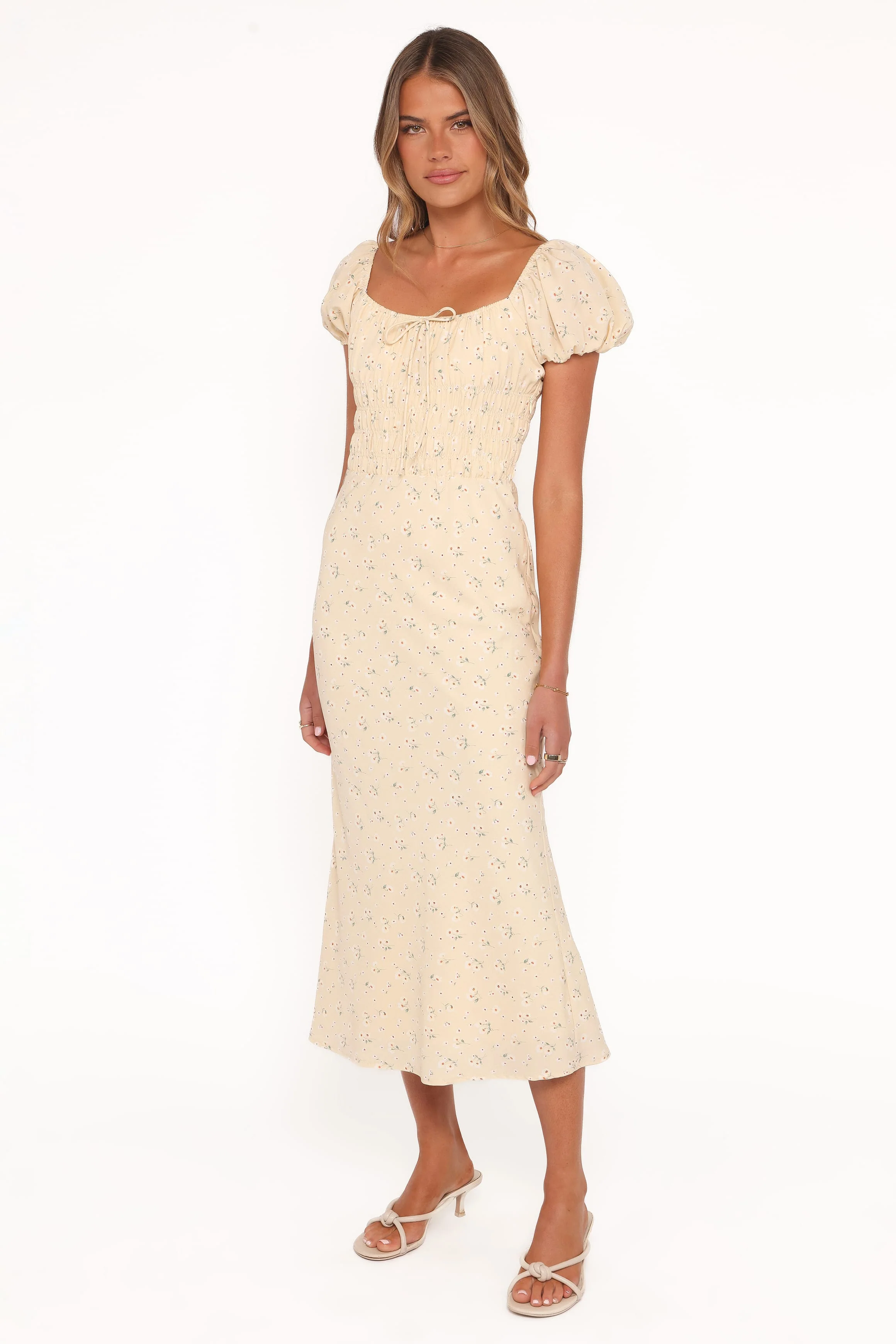 Teigan Midi Dress - Yellow Floral - Image 4