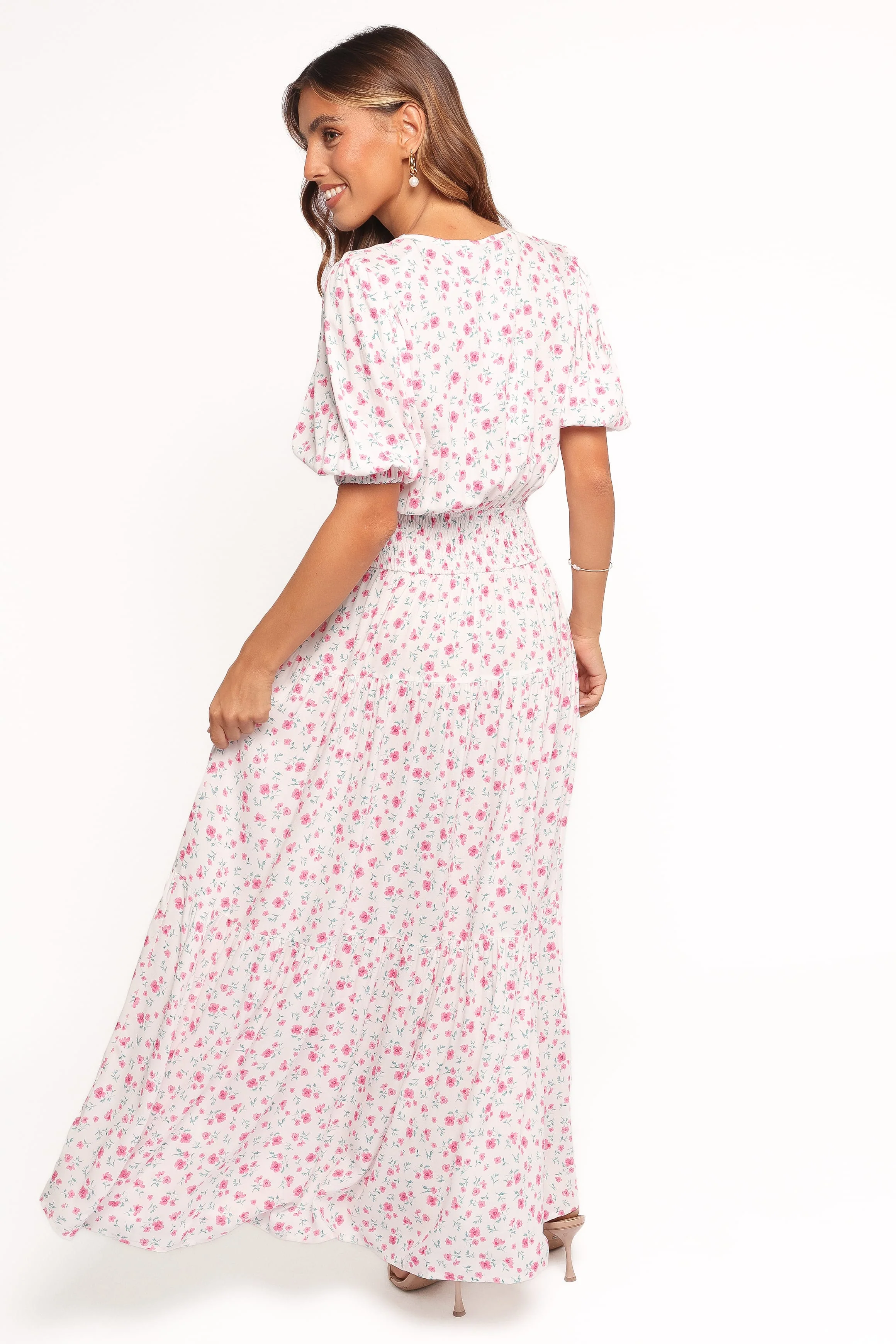 Thomas Maxi Dress - Pink Ditsy Floral - Image 3