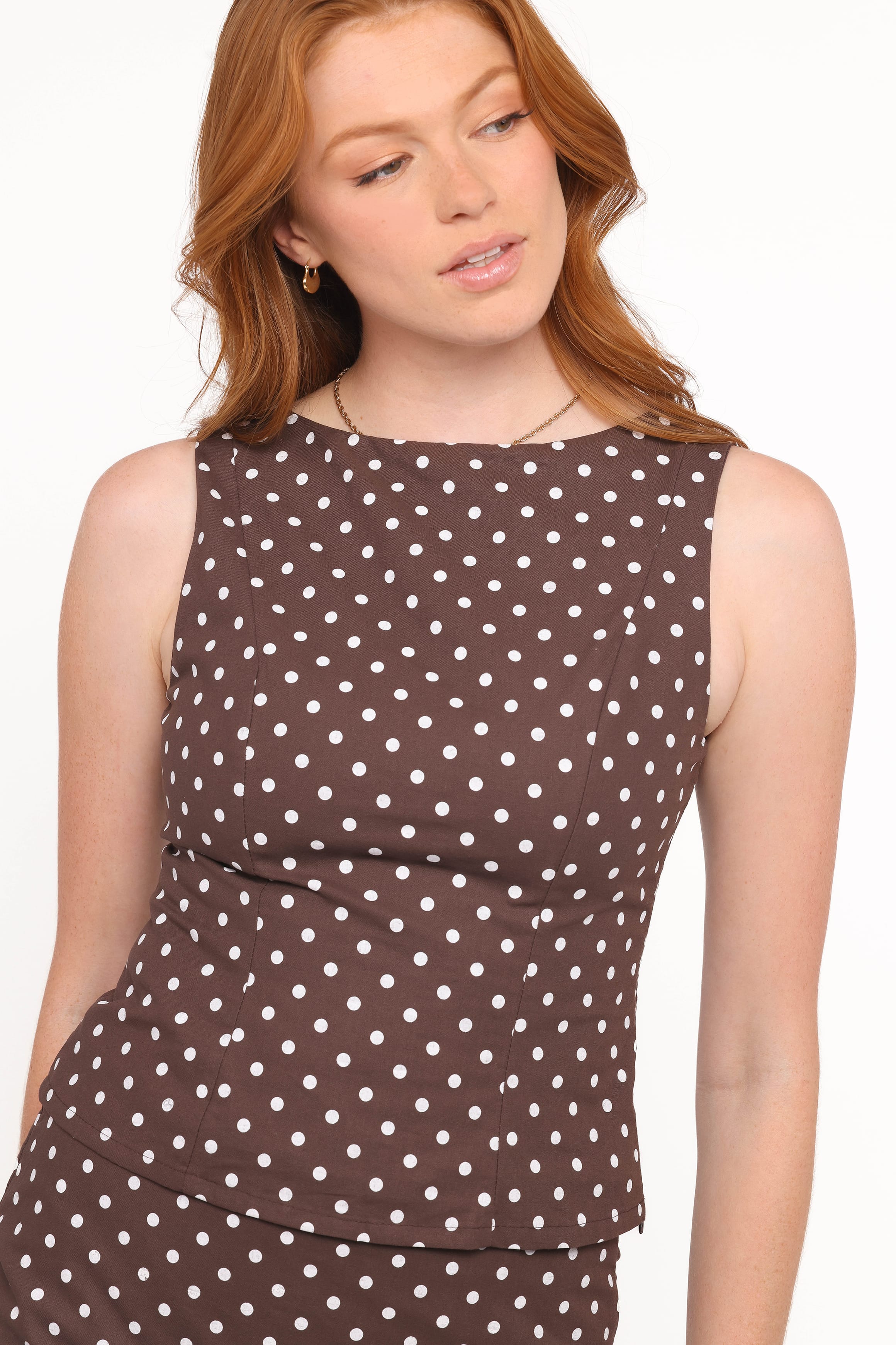 Tiffany Skort Set - Brown Dot - Image 2