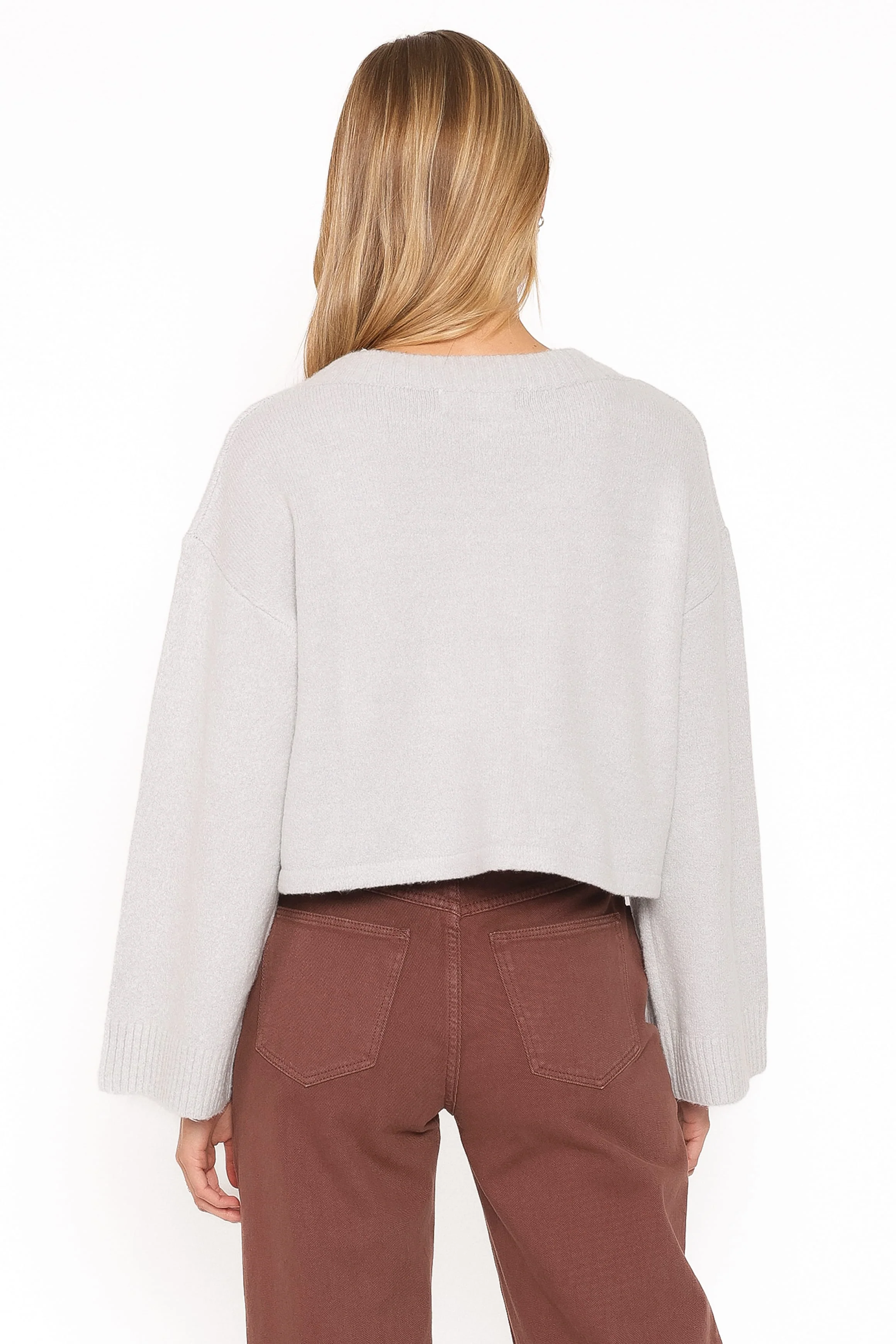 Tori Wide Sleeve Cardigan - Grey - Image 5