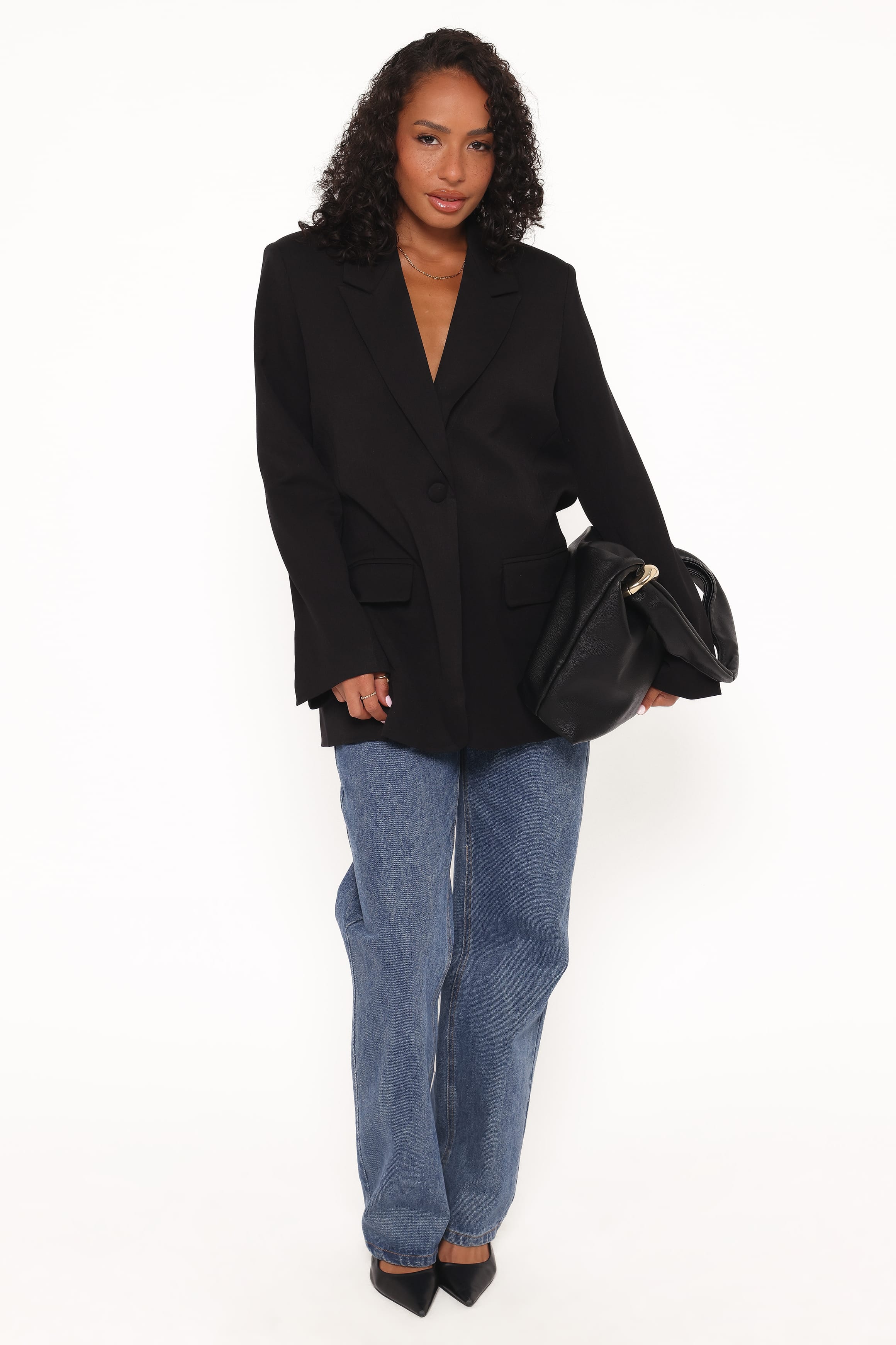 Tove Tie Back Blazer - Black - Image 2