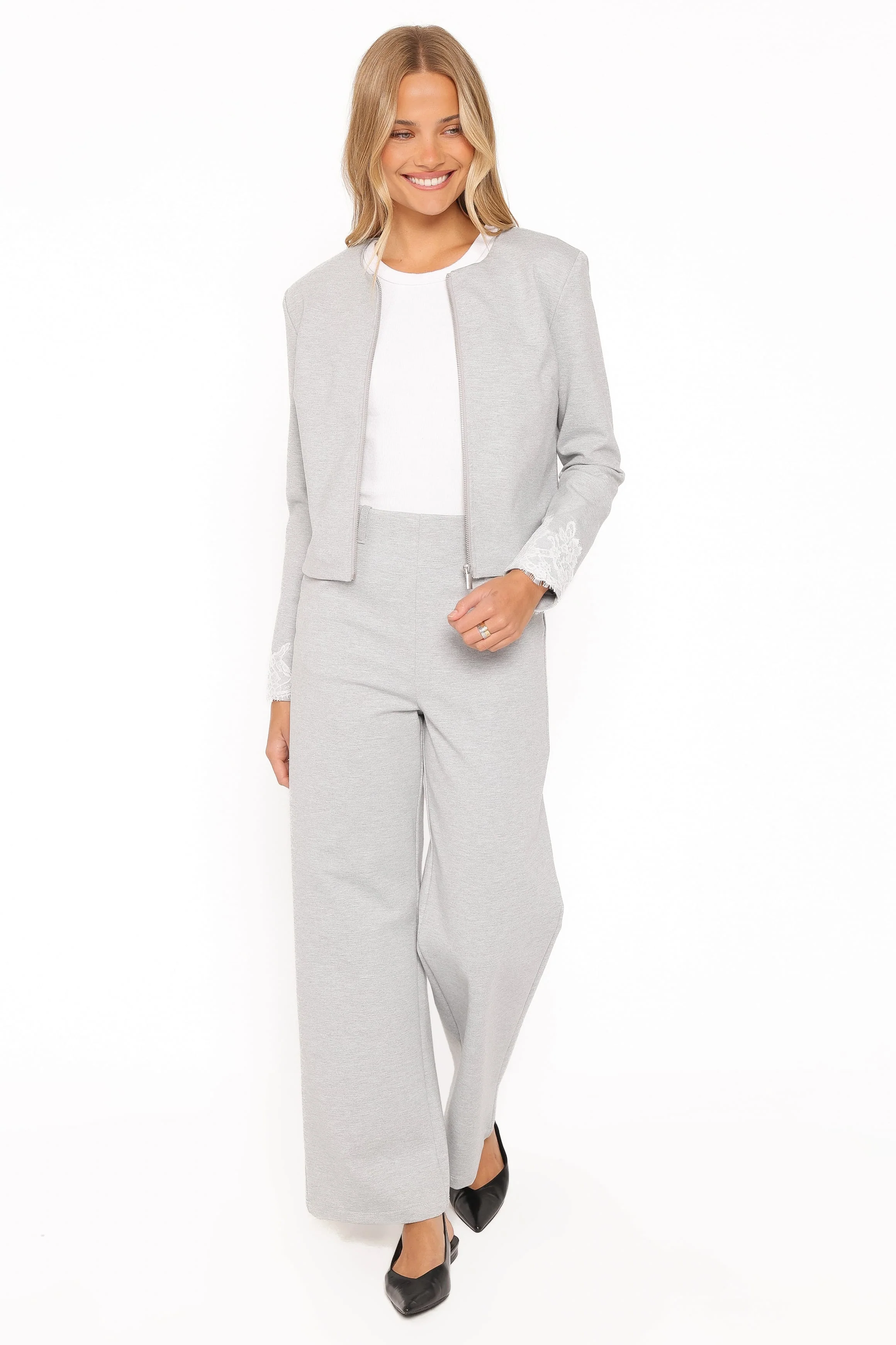 Tylah Ponte Pants - Heather Grey - Image 6