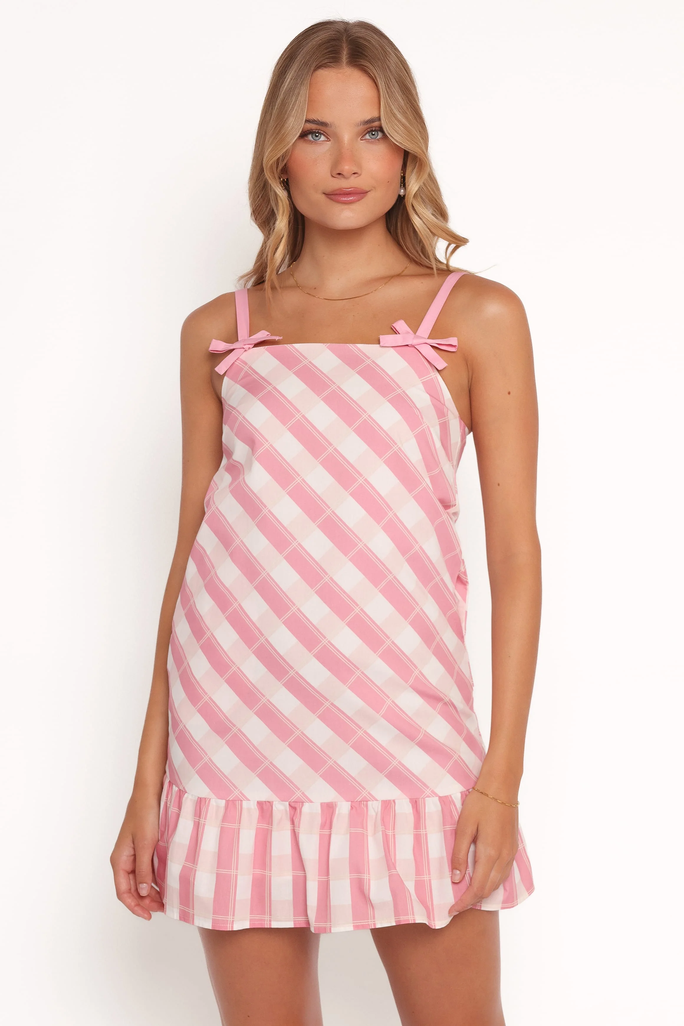 Ulyssa Mini Dress - Pink Check - Image 2