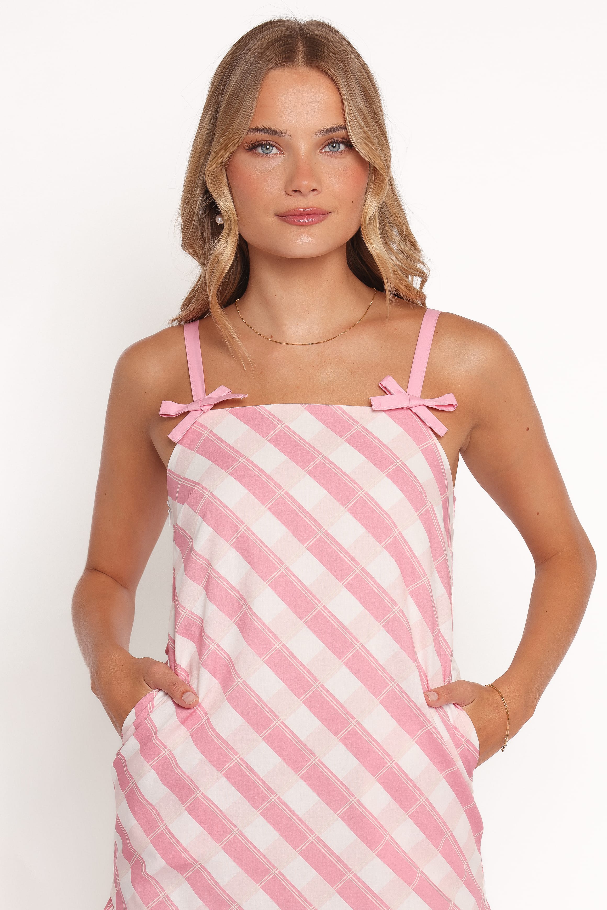 Ulyssa Mini Dress - Pink Check - Image 8
