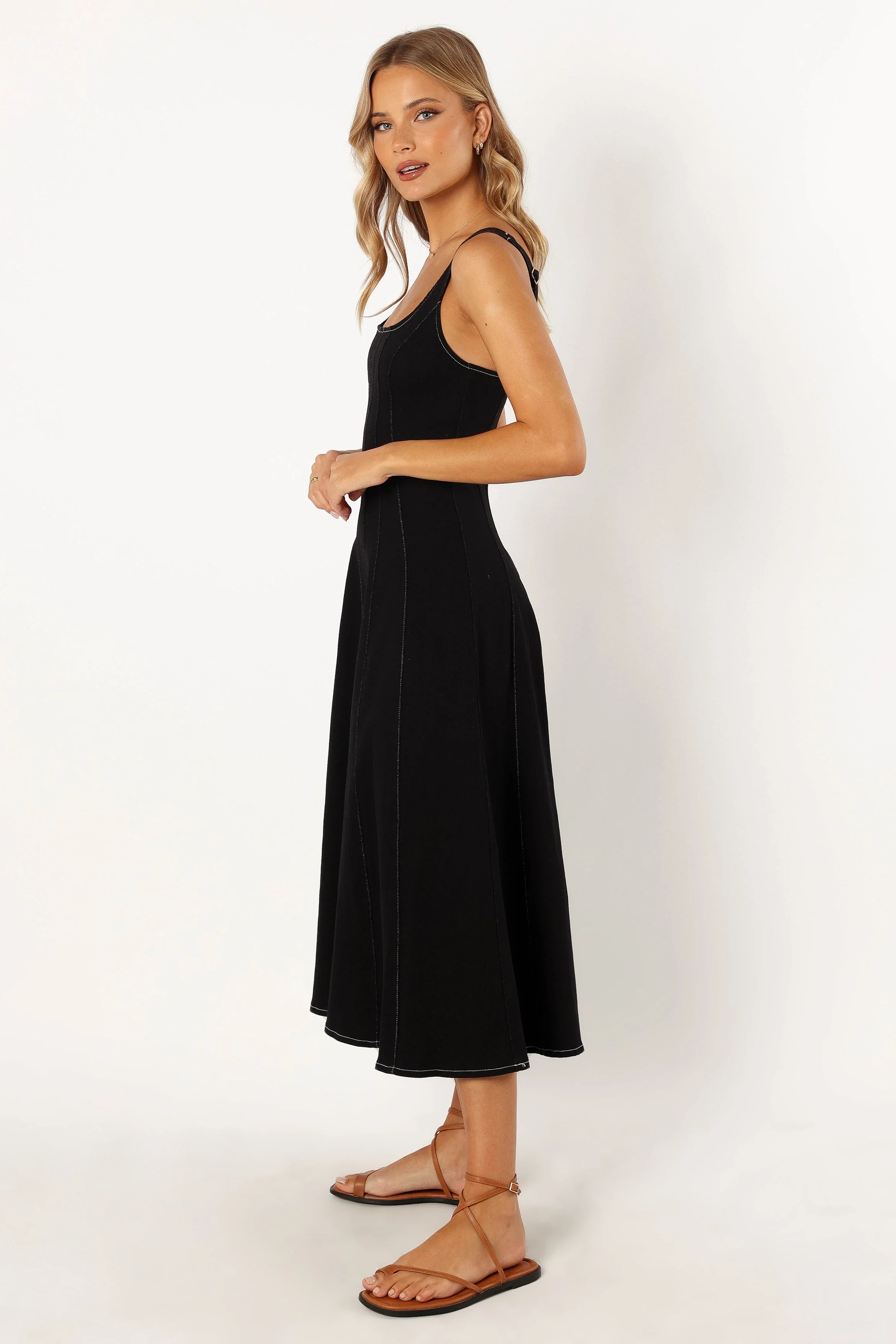 Una Midi Dress - Black - Image 2
