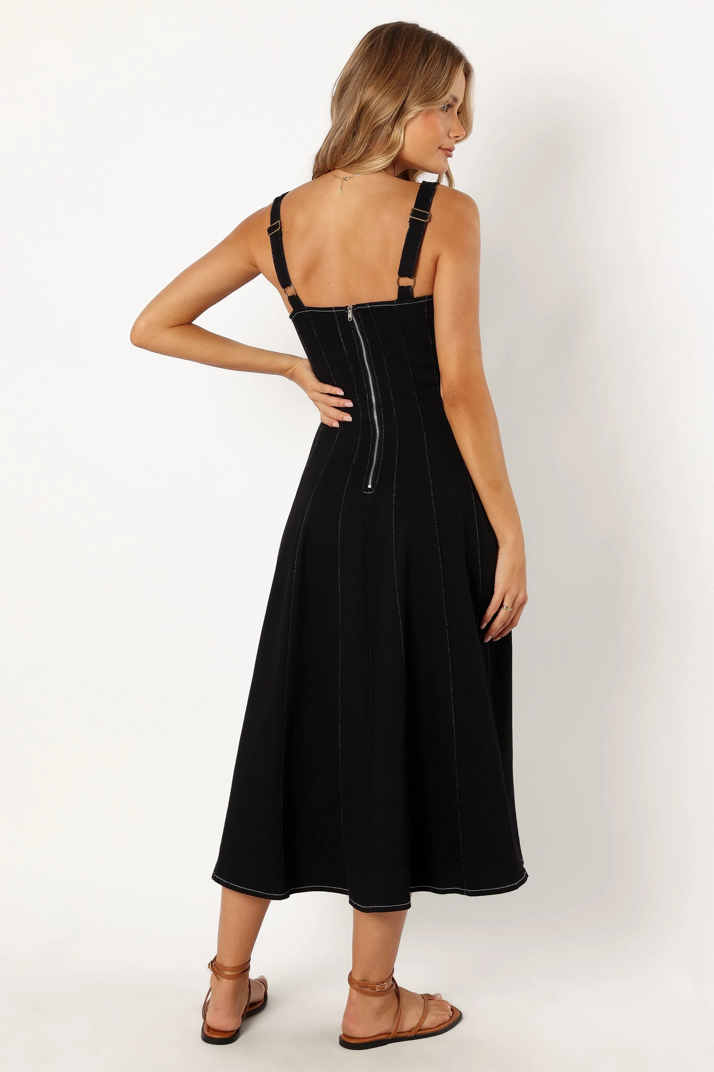 Una Midi Dress - Black - Image 3