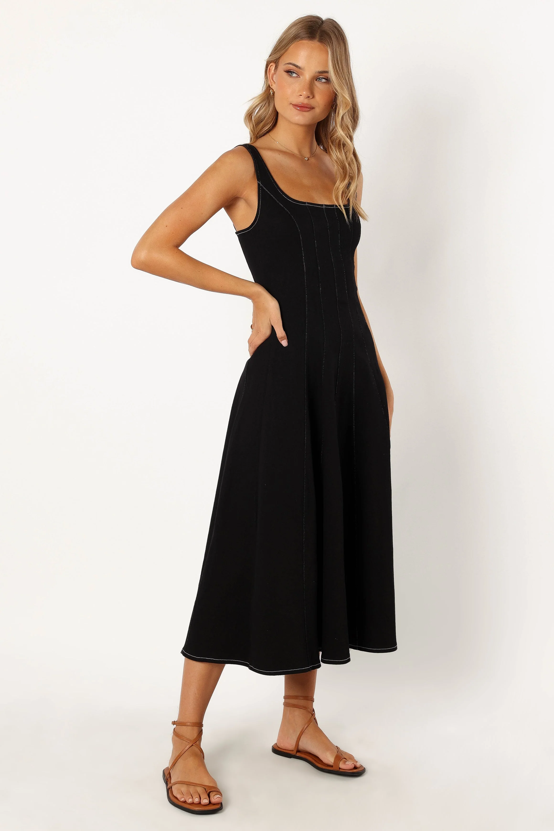 Una Midi Dress - Black - Image 4