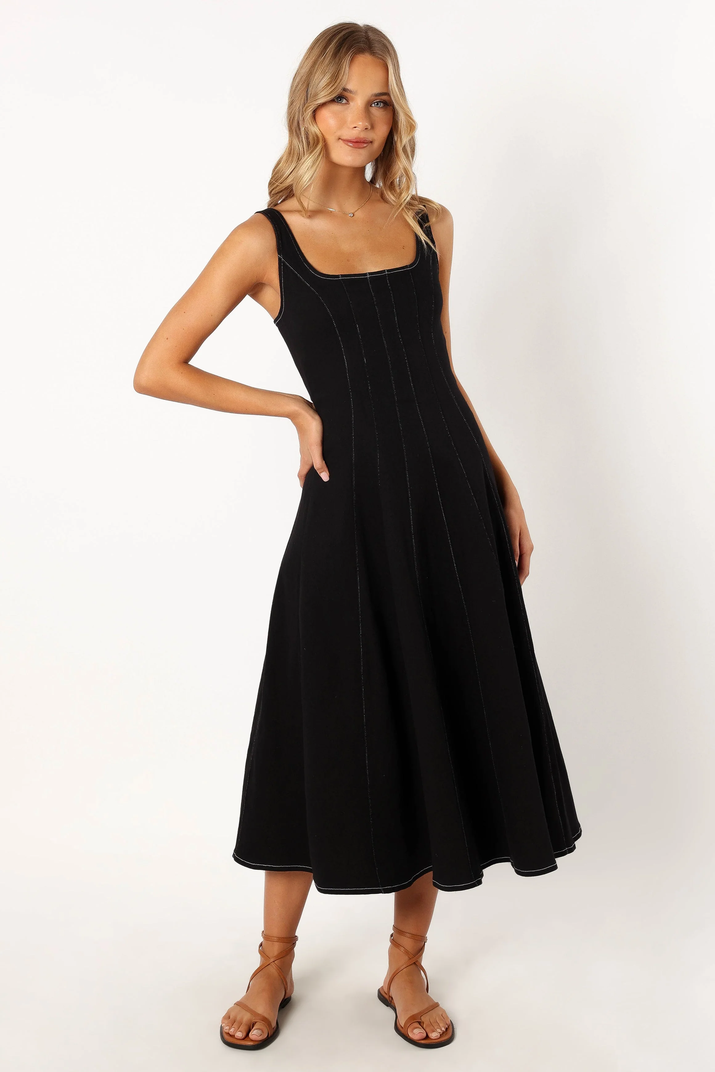 Una Midi Dress - Black - Image 5