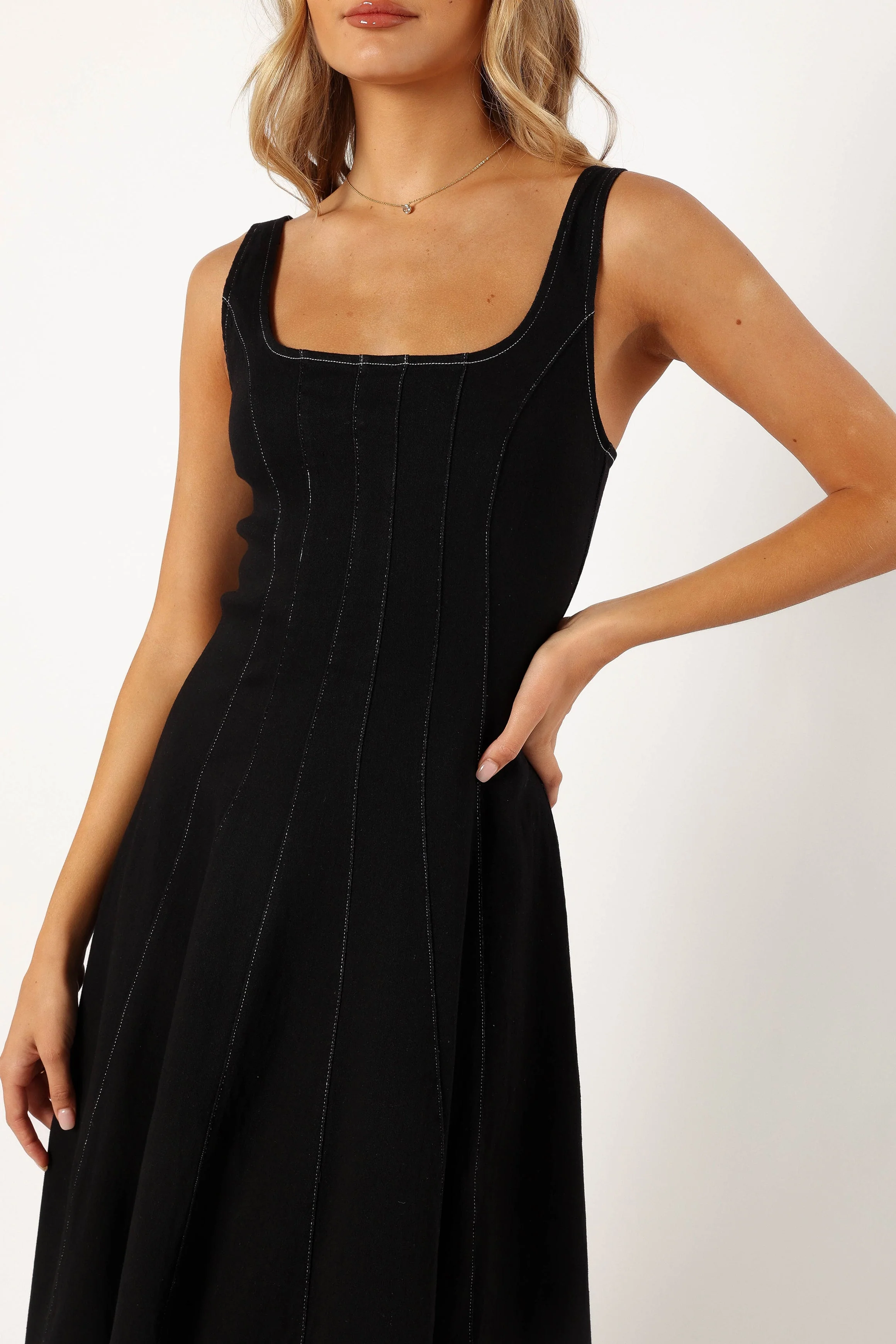 Una Midi Dress - Black - Image 6