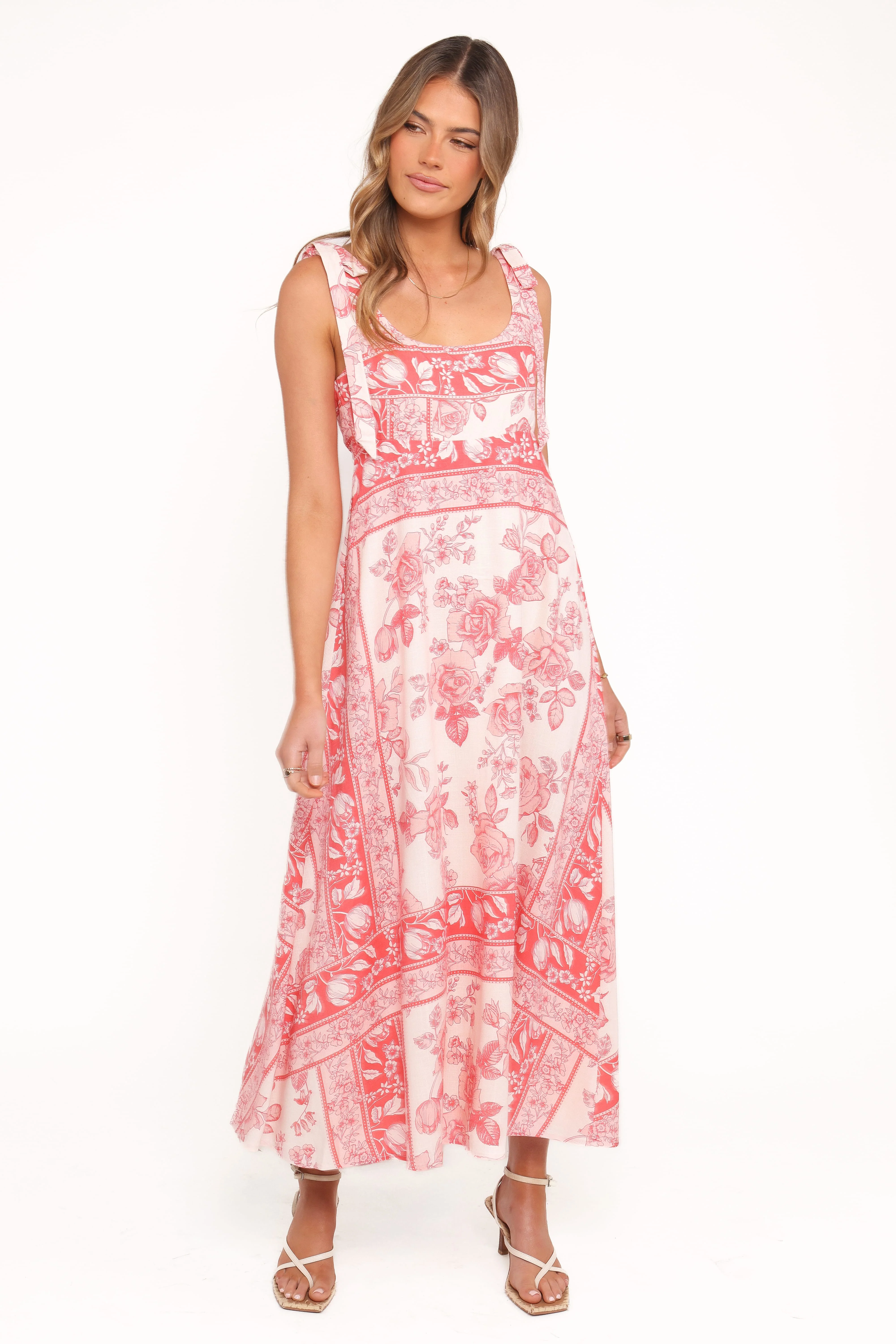 Valara Tie Shoulder Maxi Dress - Rose Tile - Image 6