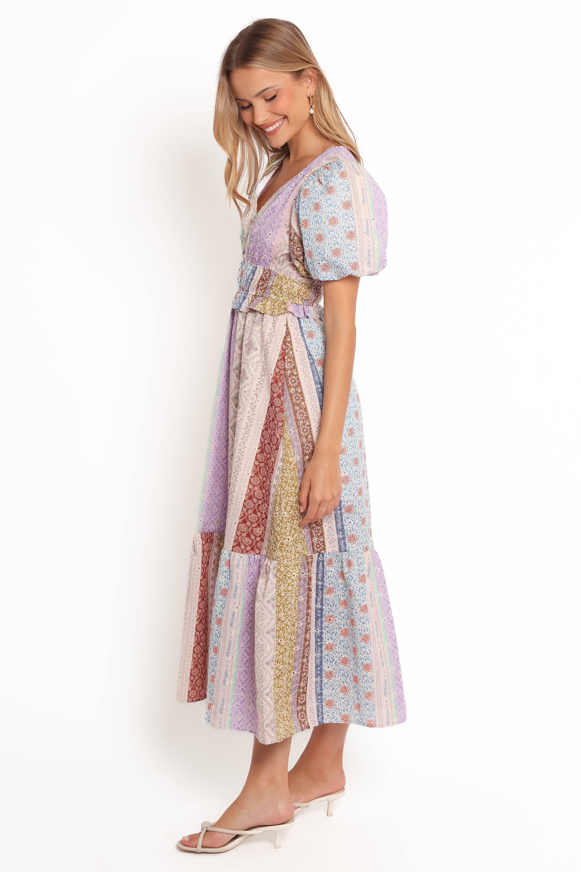 Verona Patchwork Midi Dress - Botanic Multi - Image 3