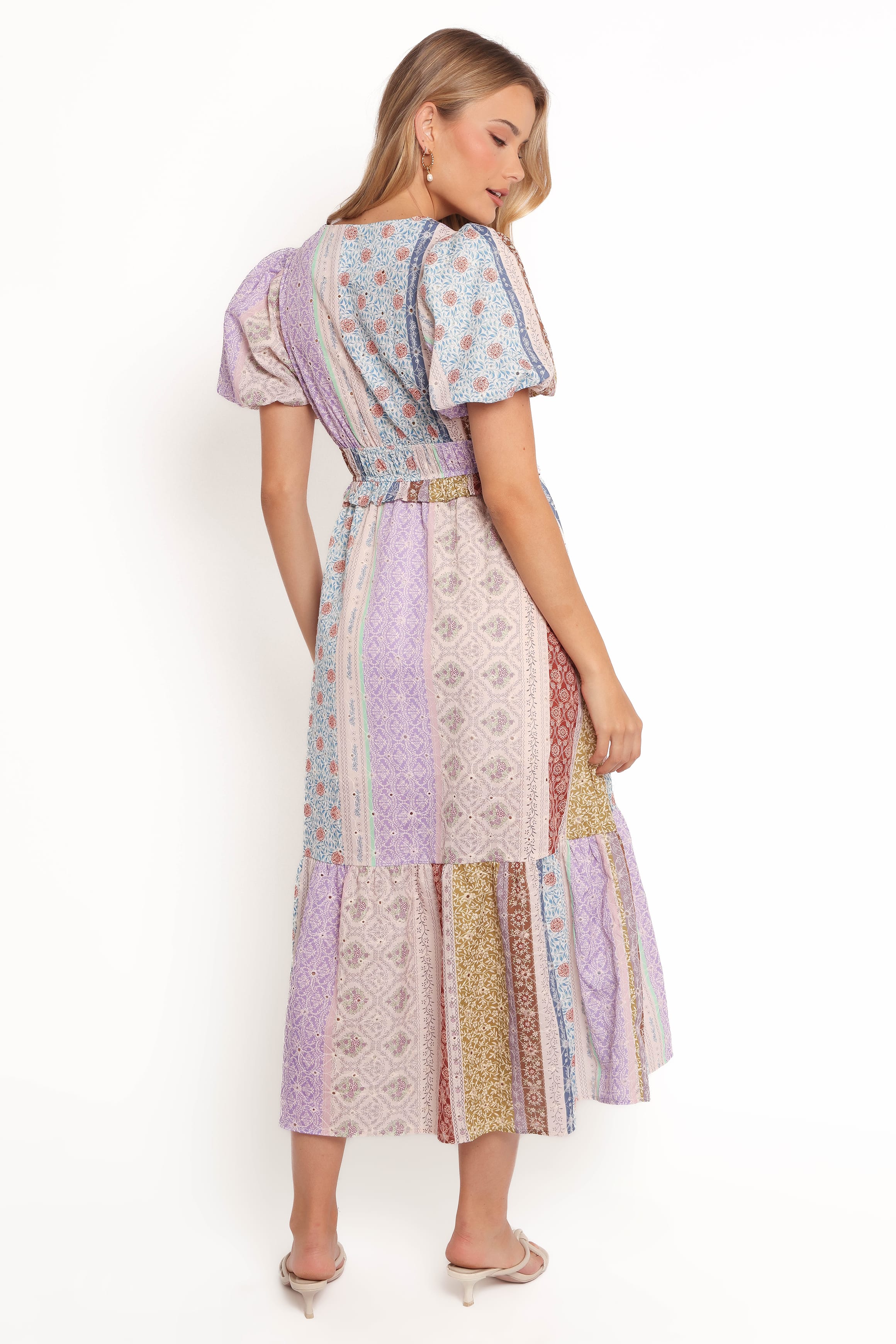 Verona Patchwork Midi Dress - Botanic Multi - Image 4