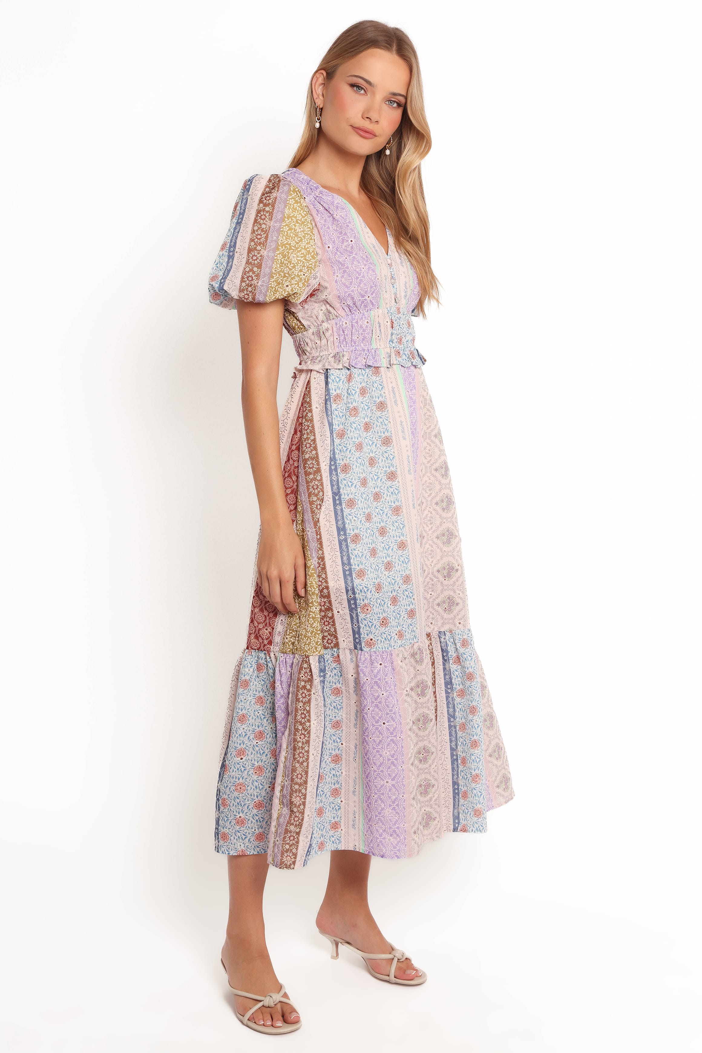 Verona Patchwork Midi Dress - Botanic Multi - Image 5