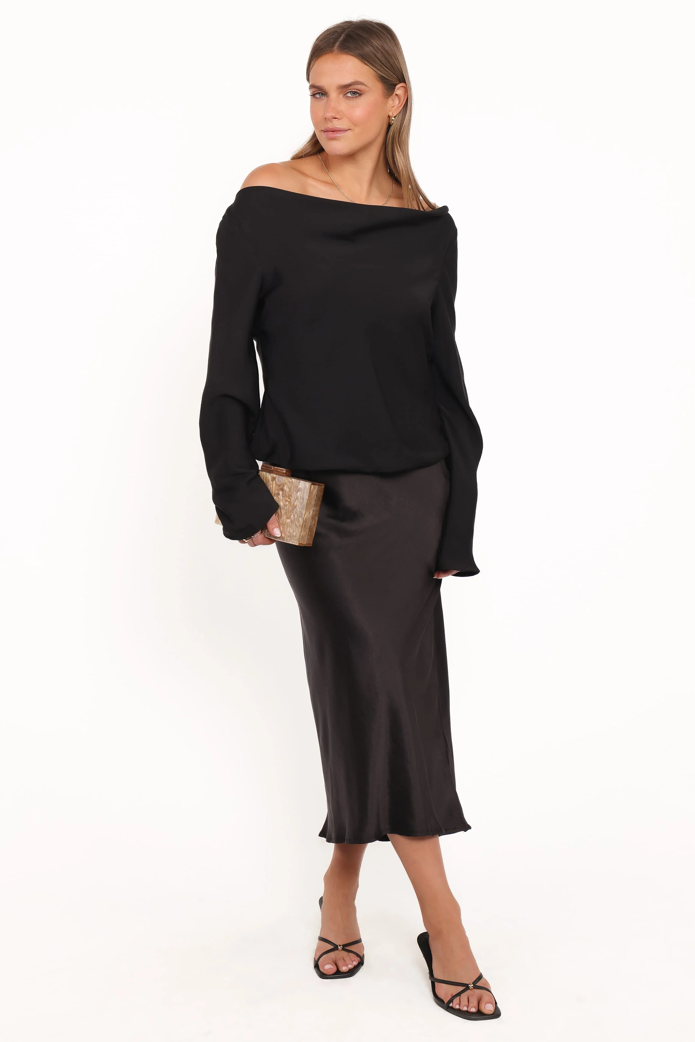 Vinita Long Sleeve Top - Black - Image 5