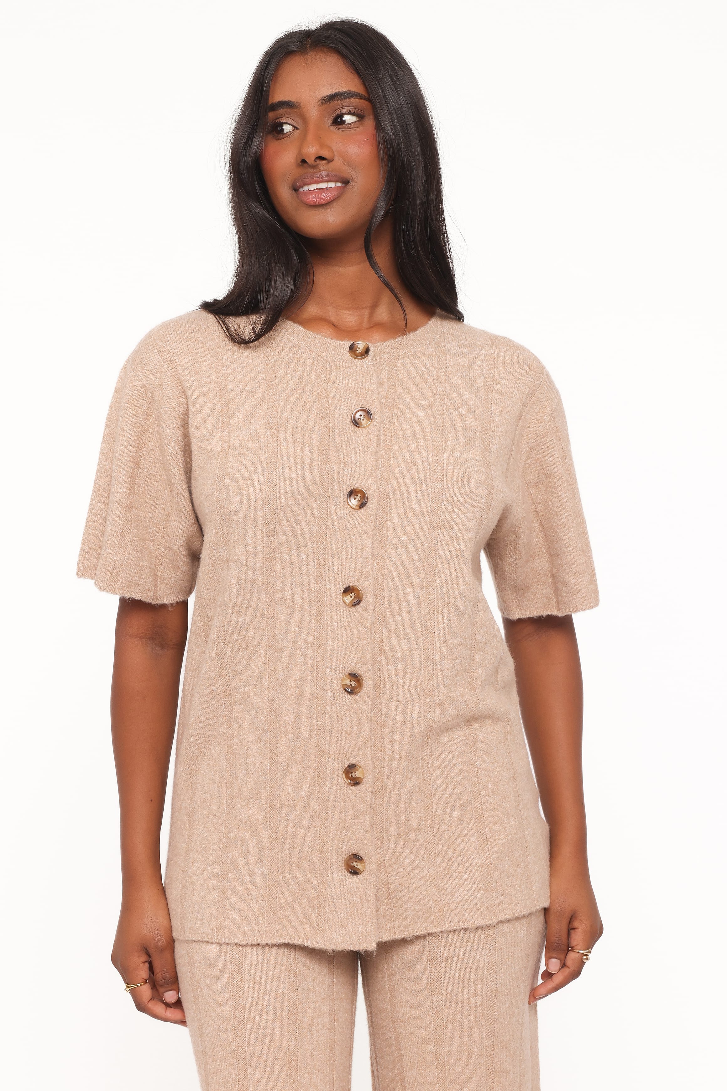 Wallace Wide Rib Pant Set - Camel - Image 7