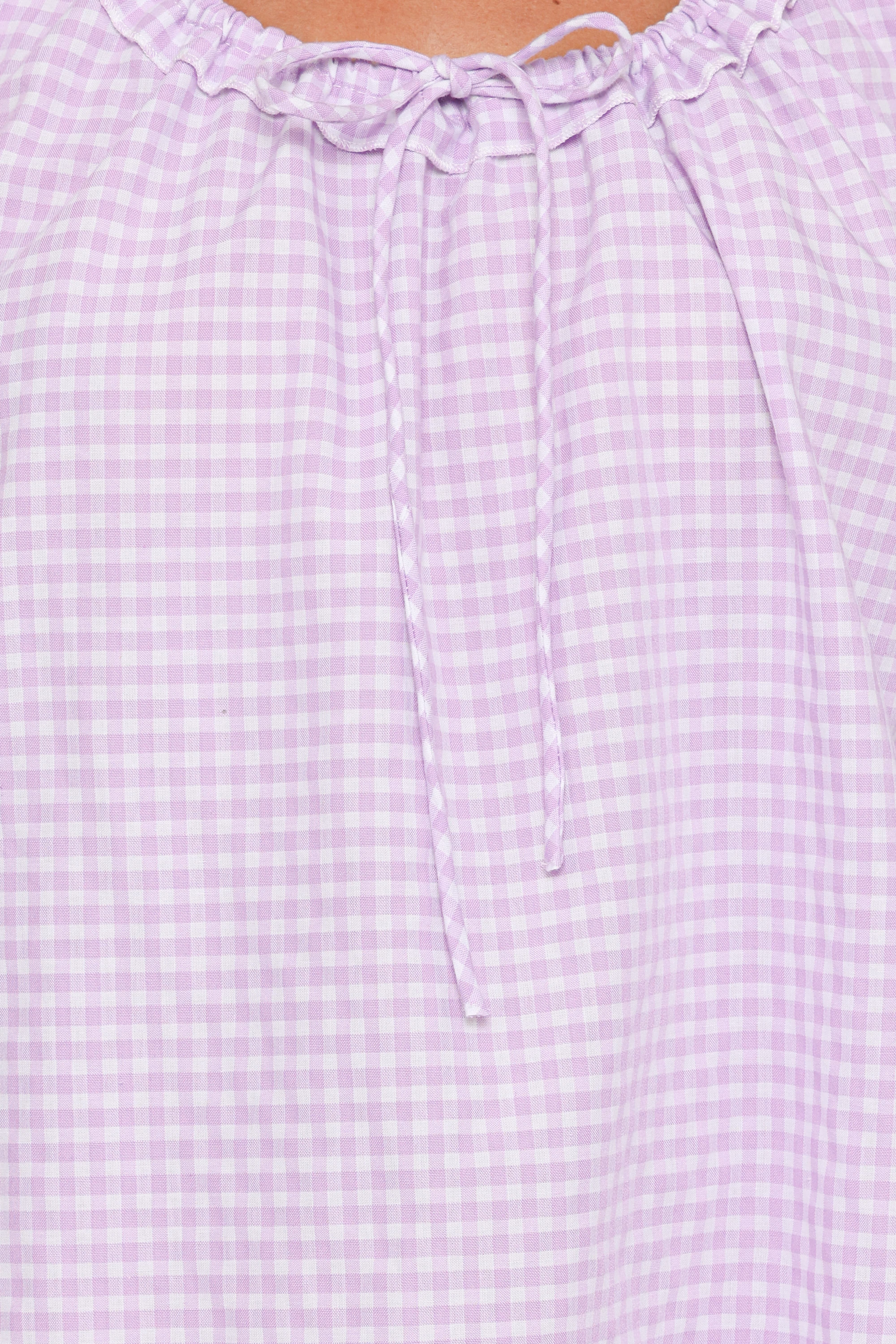 Wendy Mini Dress - Lilac Gingham - Image 9