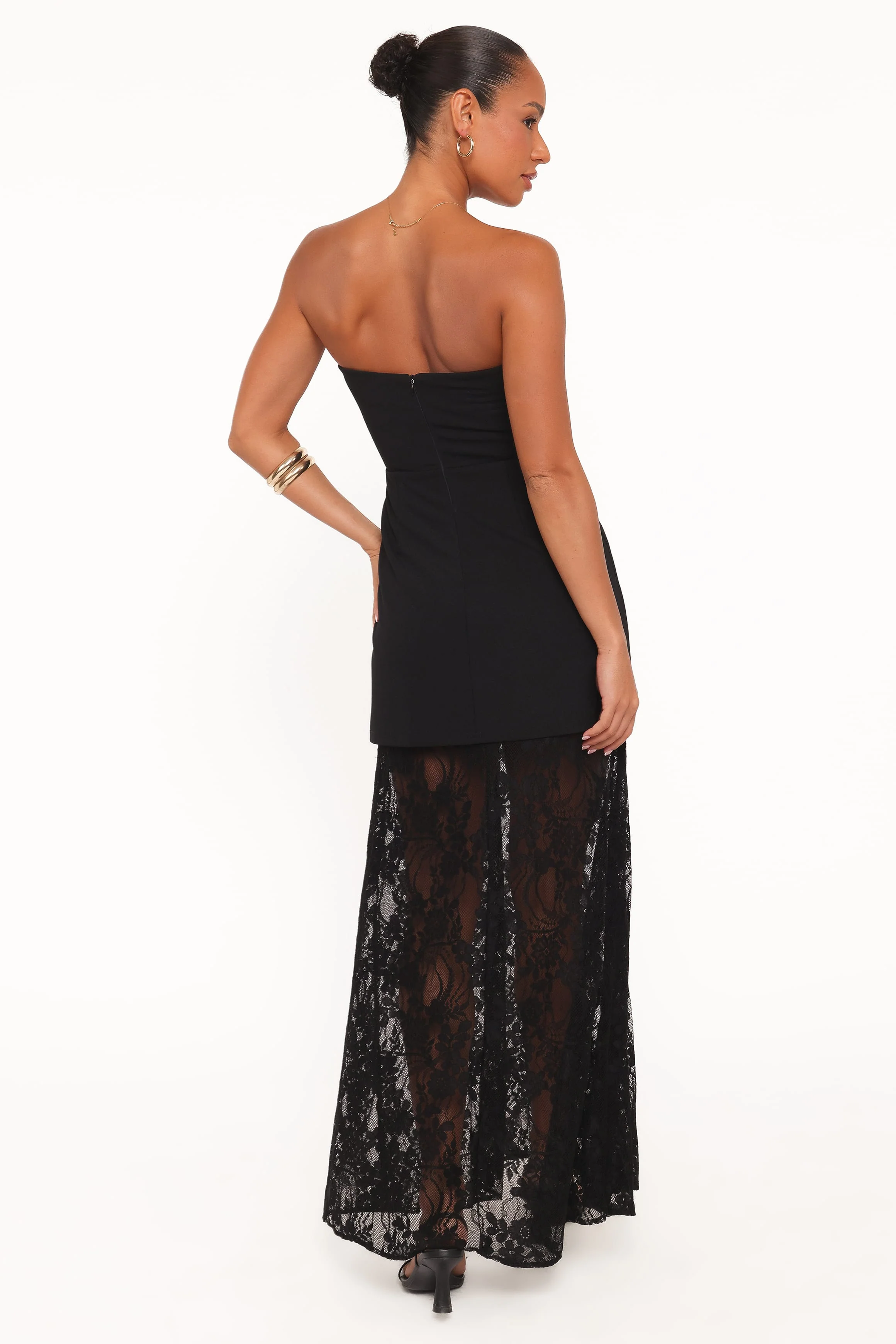 Wiley Strapless Lace Maxi Dress - Black - Image 4