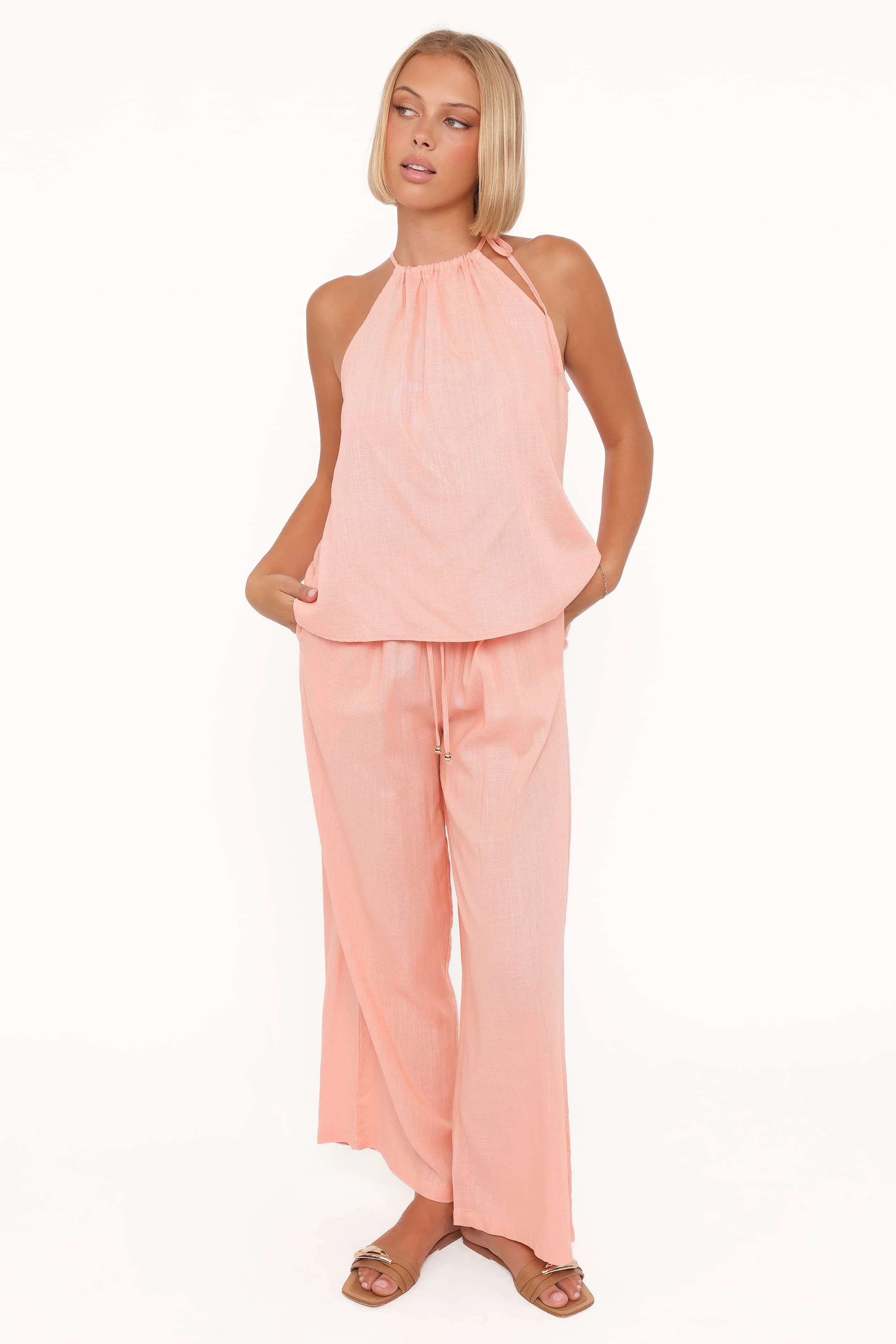 Wren Halter Tie Top - Pink - Image 6