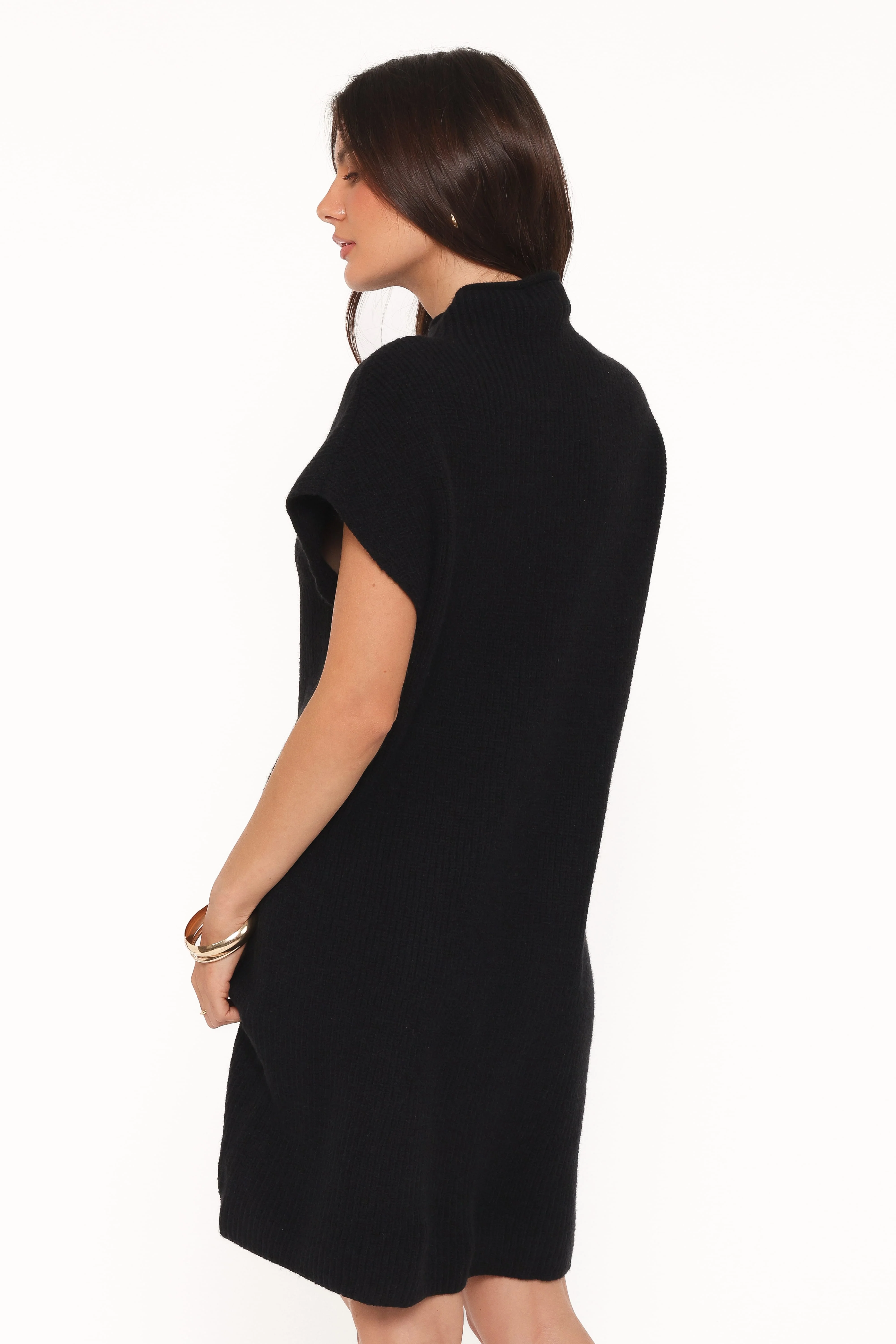 Wright Knit Mini Dress - Black - Image 4