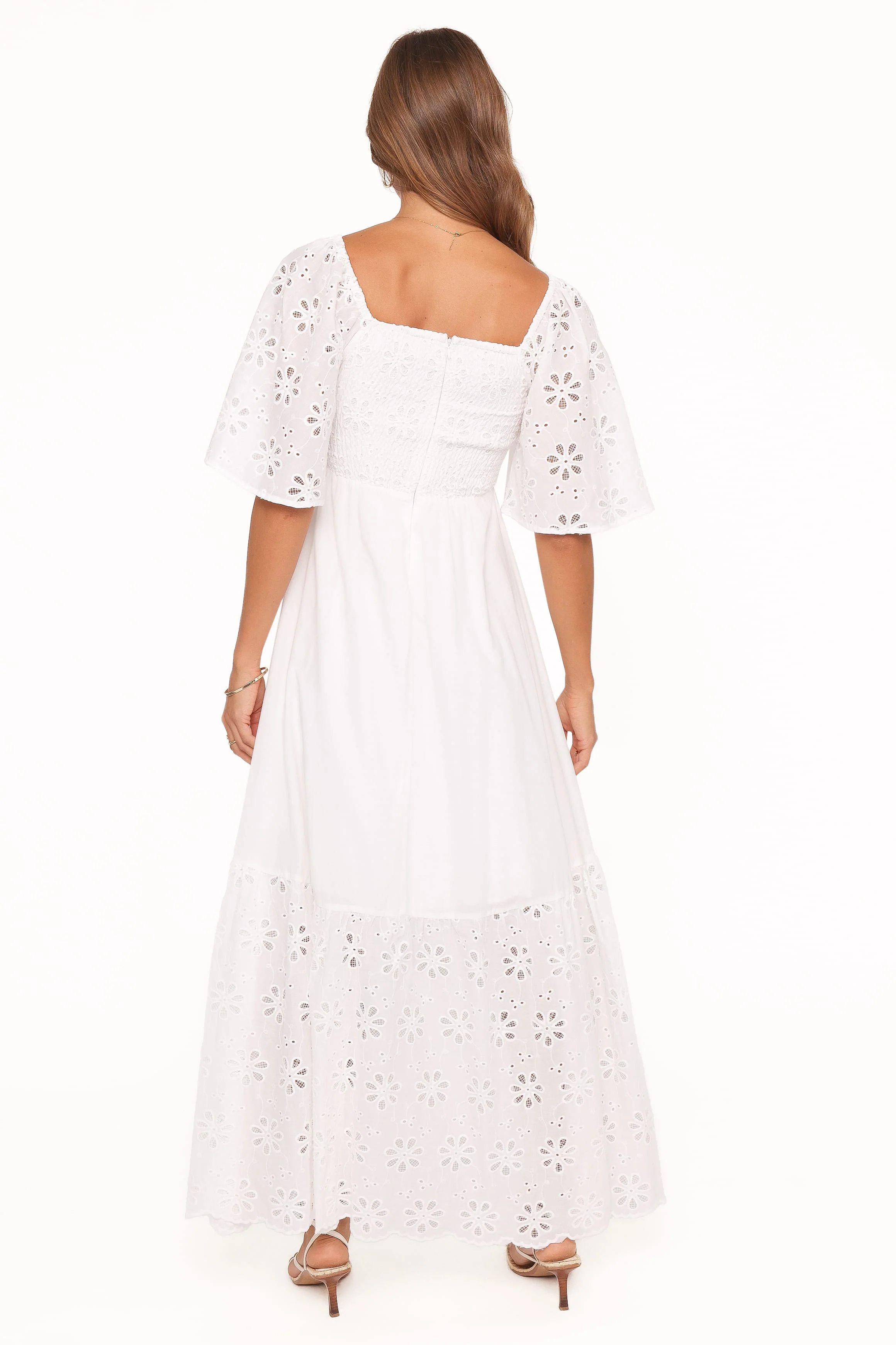 Xana Maxi Dress - White Broderie - Image 5