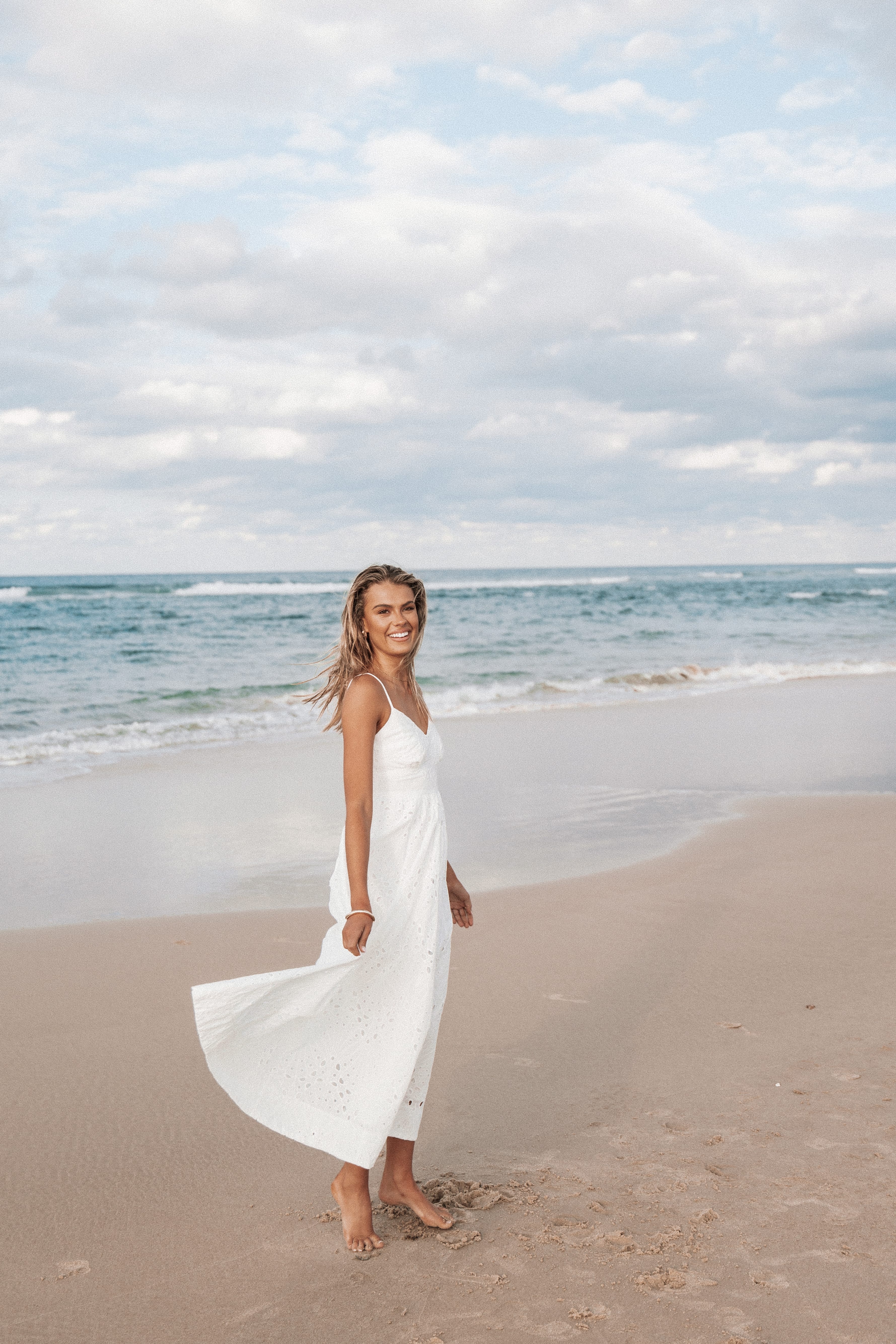 Yasmin Midi Dress - White - Image 2