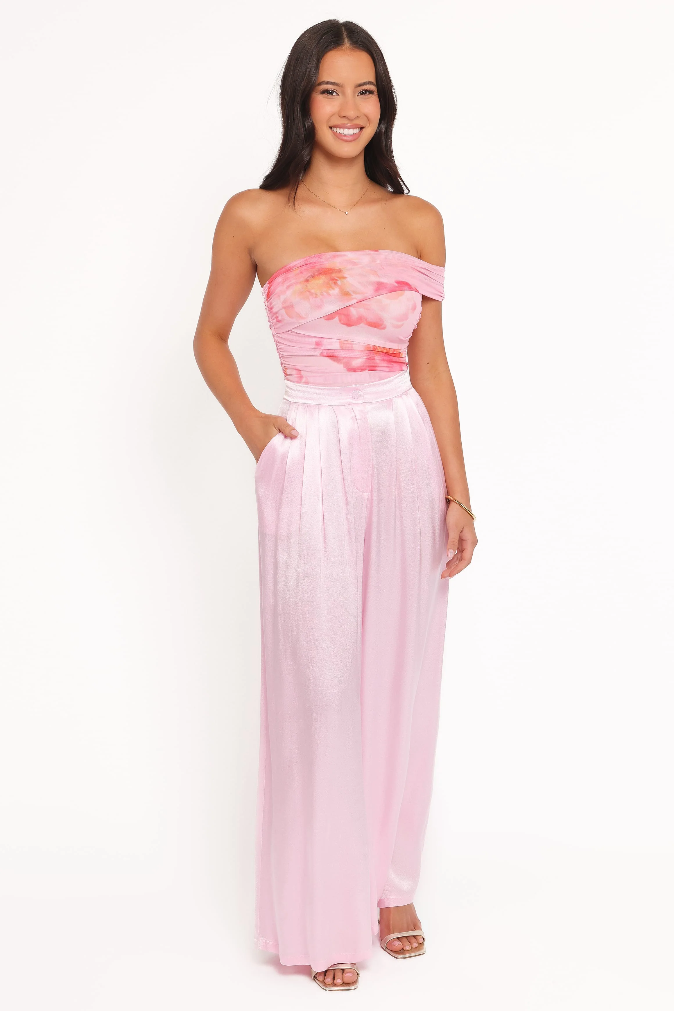 Zachary One Shoulder Top - Pink - Image 6