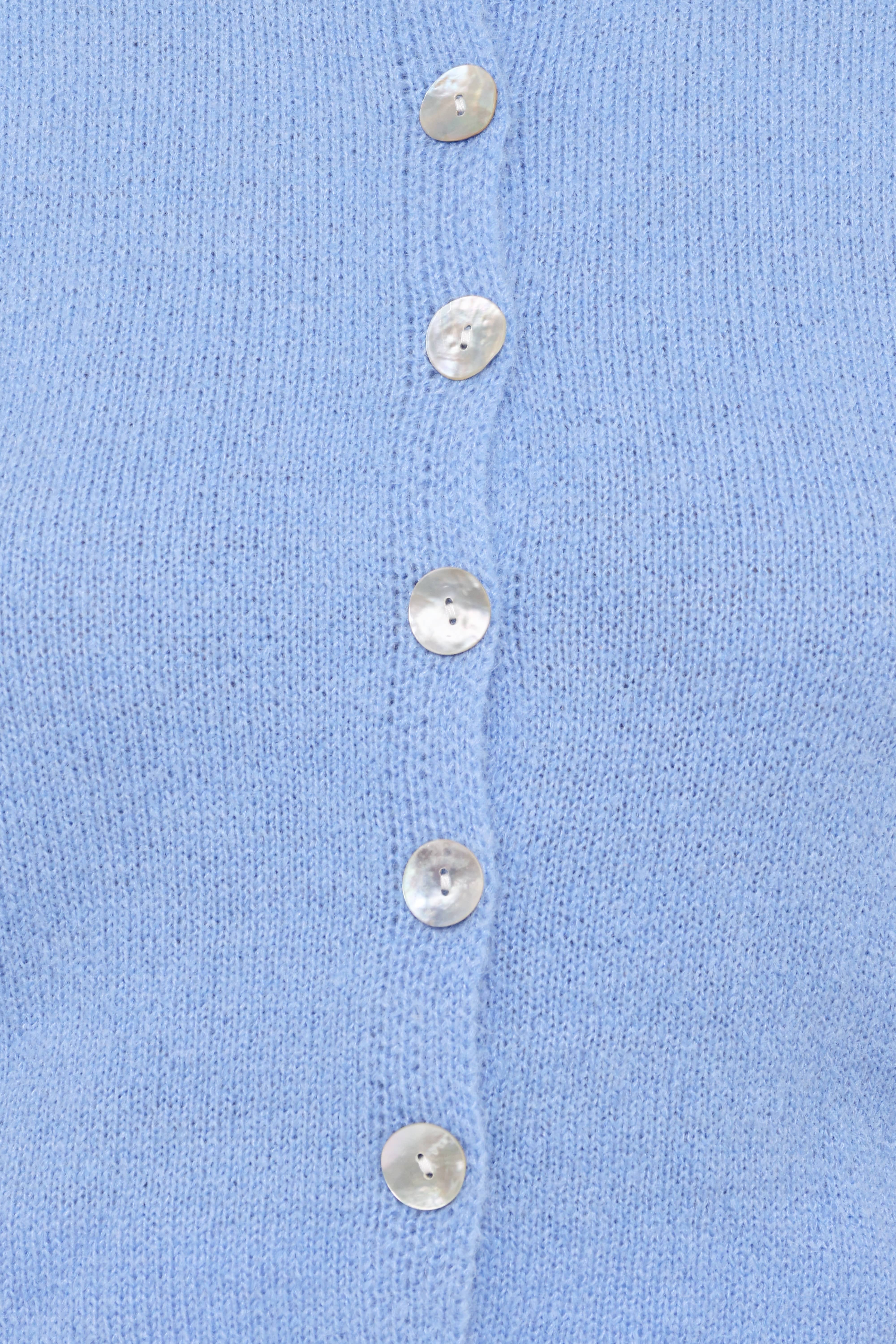 Zena Puff Sleeve Cardigan - Cornflower Blue - Image 7