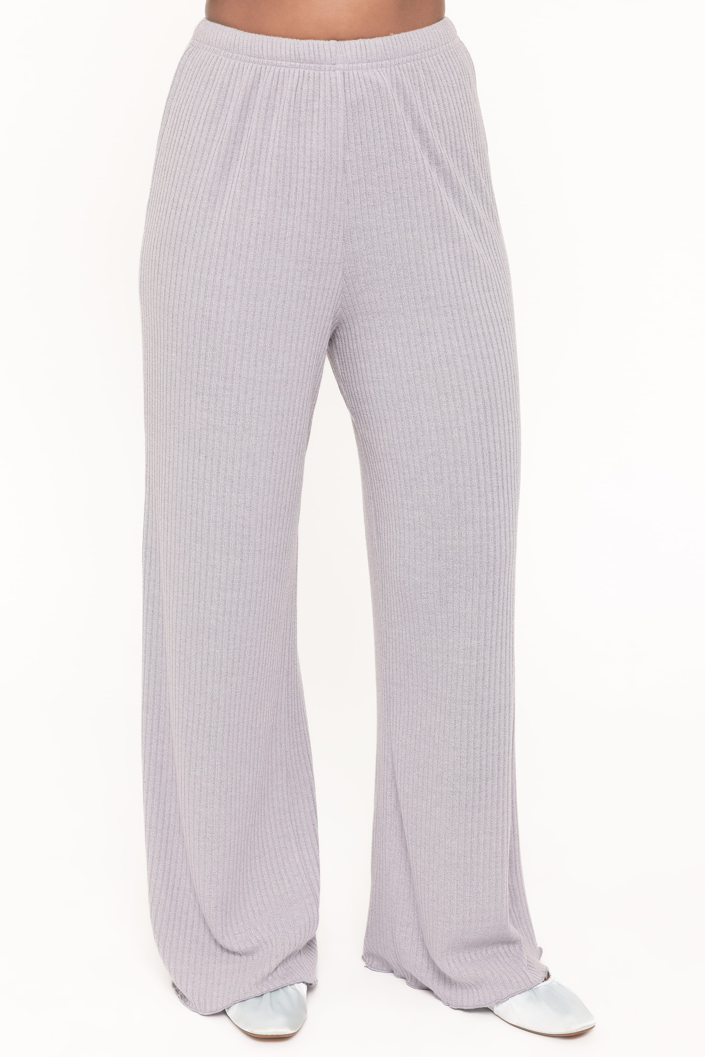 Zenith Ribbed Pant Set - Grey - Image 6