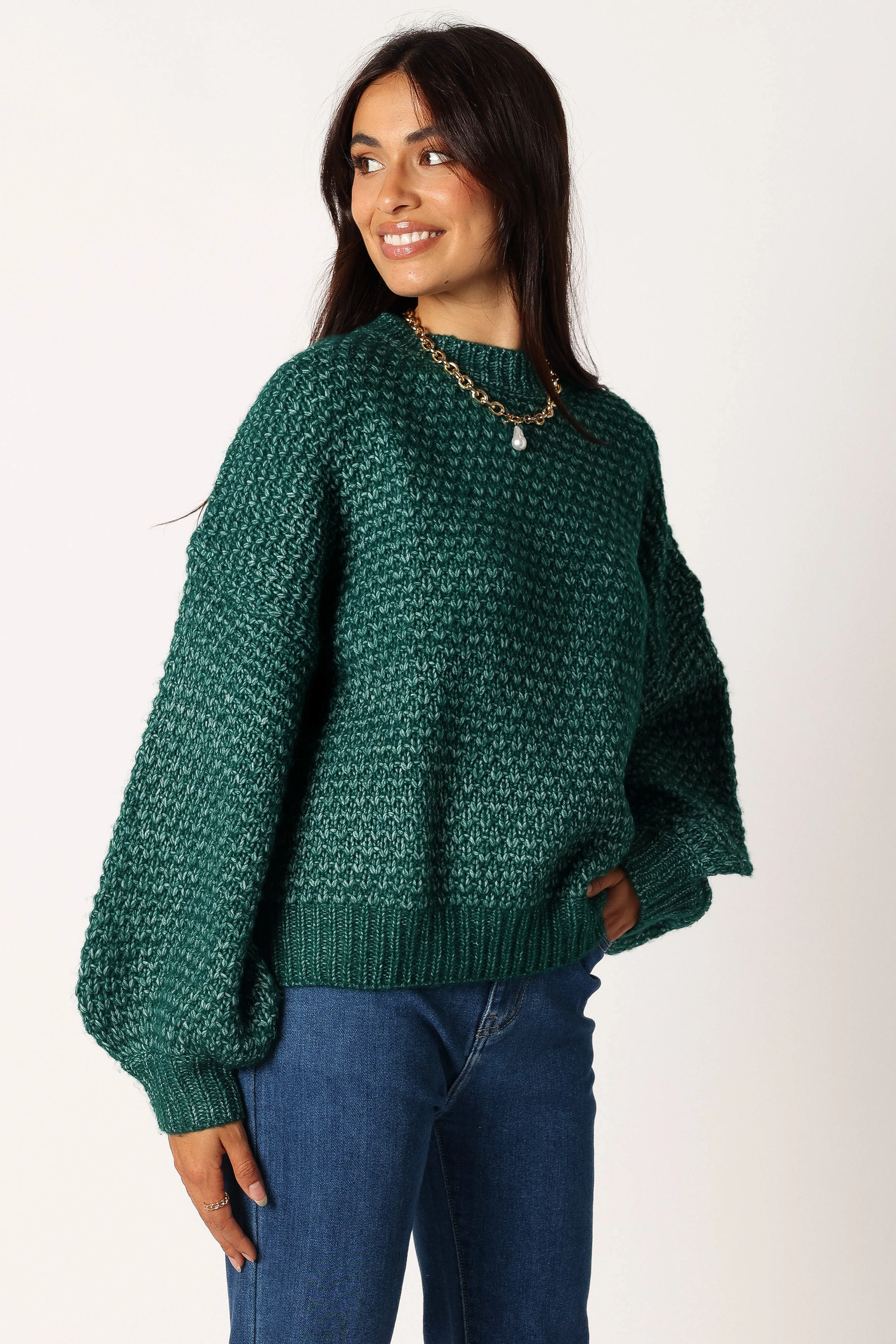 Ziggy Knit Sweater - Emerald - Image 3