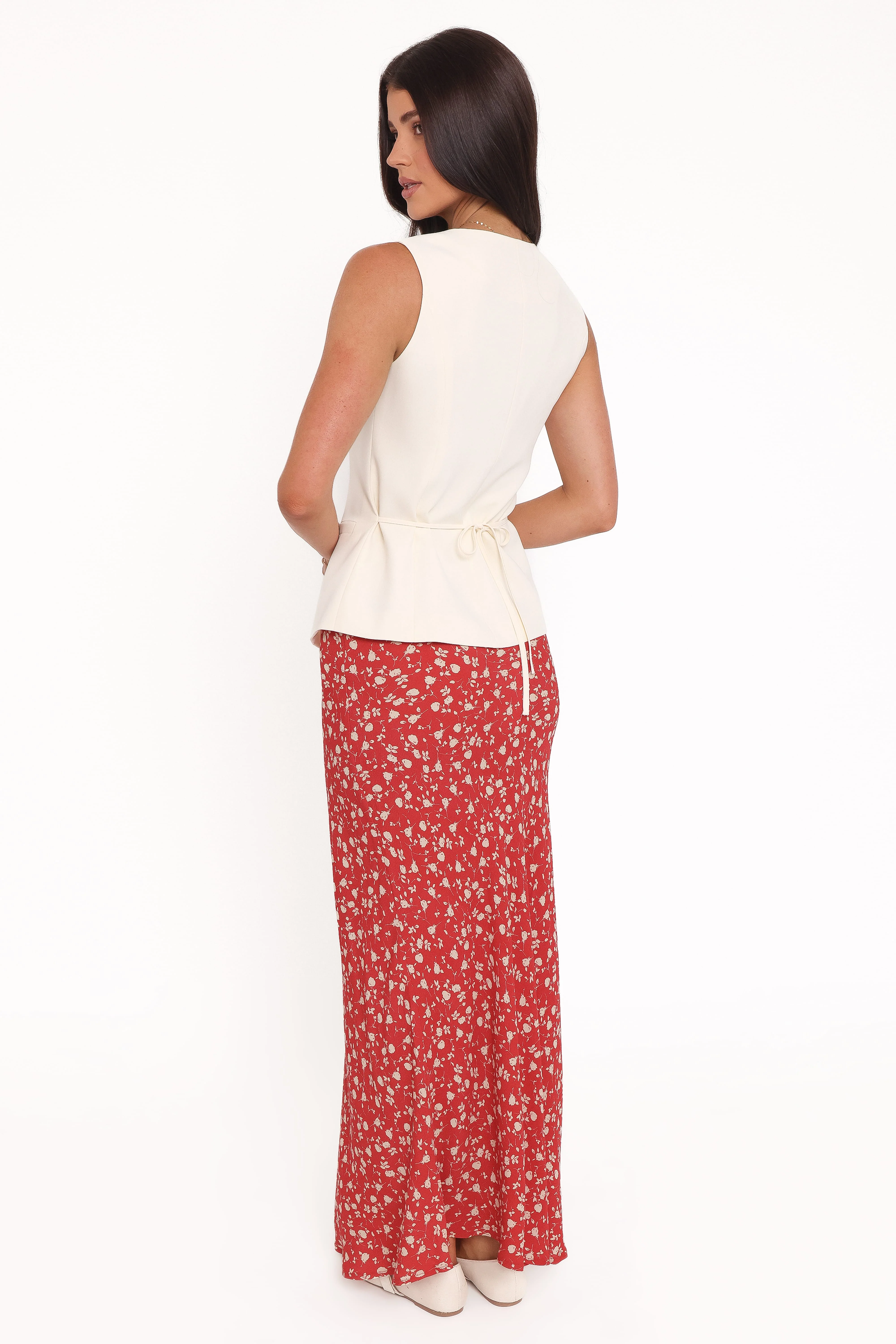 Zoella Maxi Skirt - Red Floral - Image 6