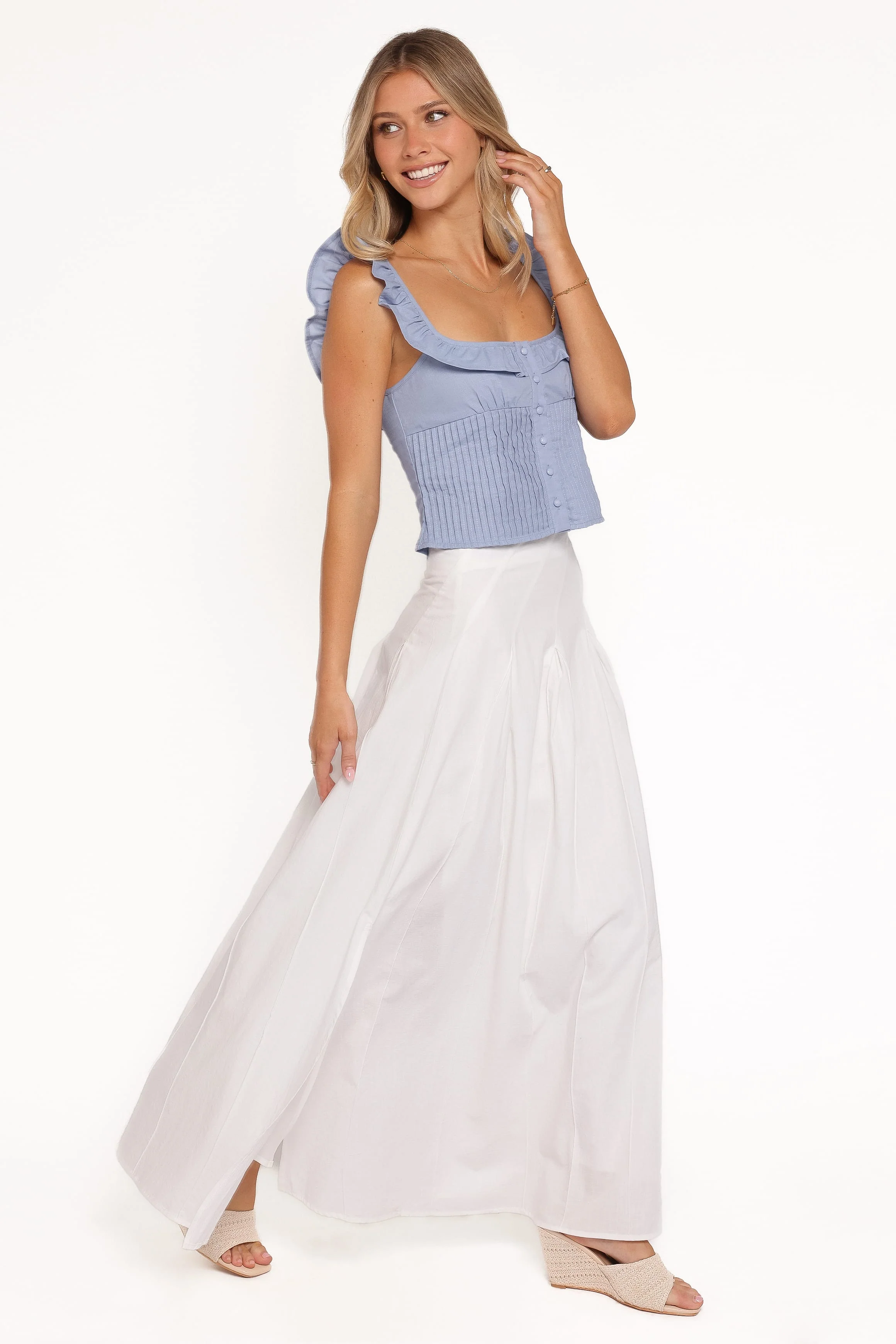 Zoey Maxi Skirt - White - Image 4