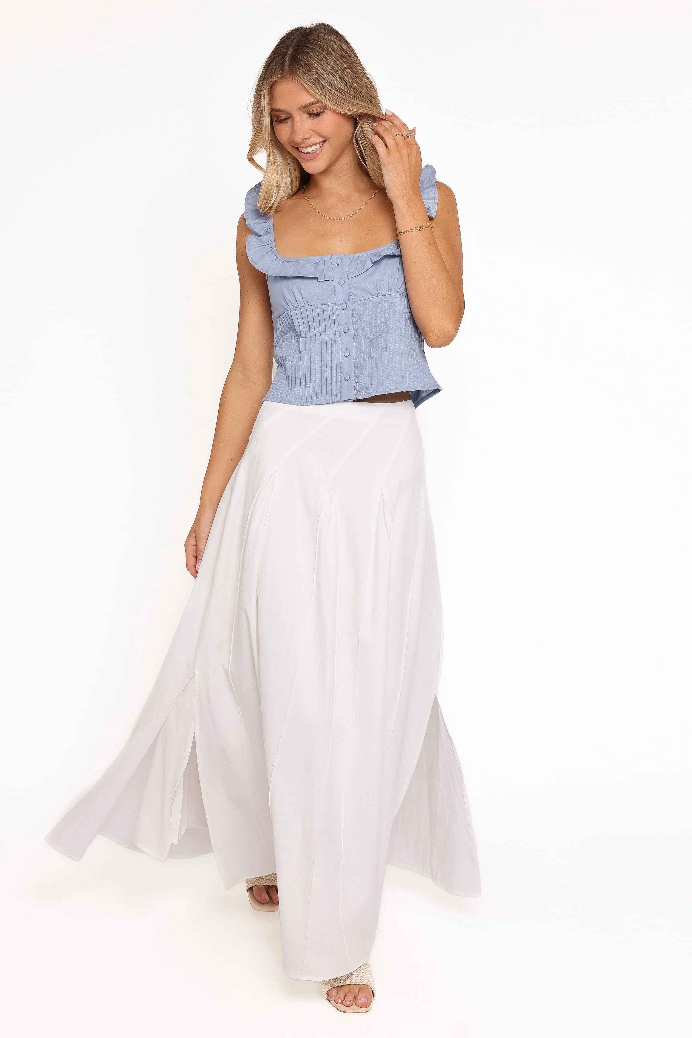 Zoey Maxi Skirt - White - Image 6