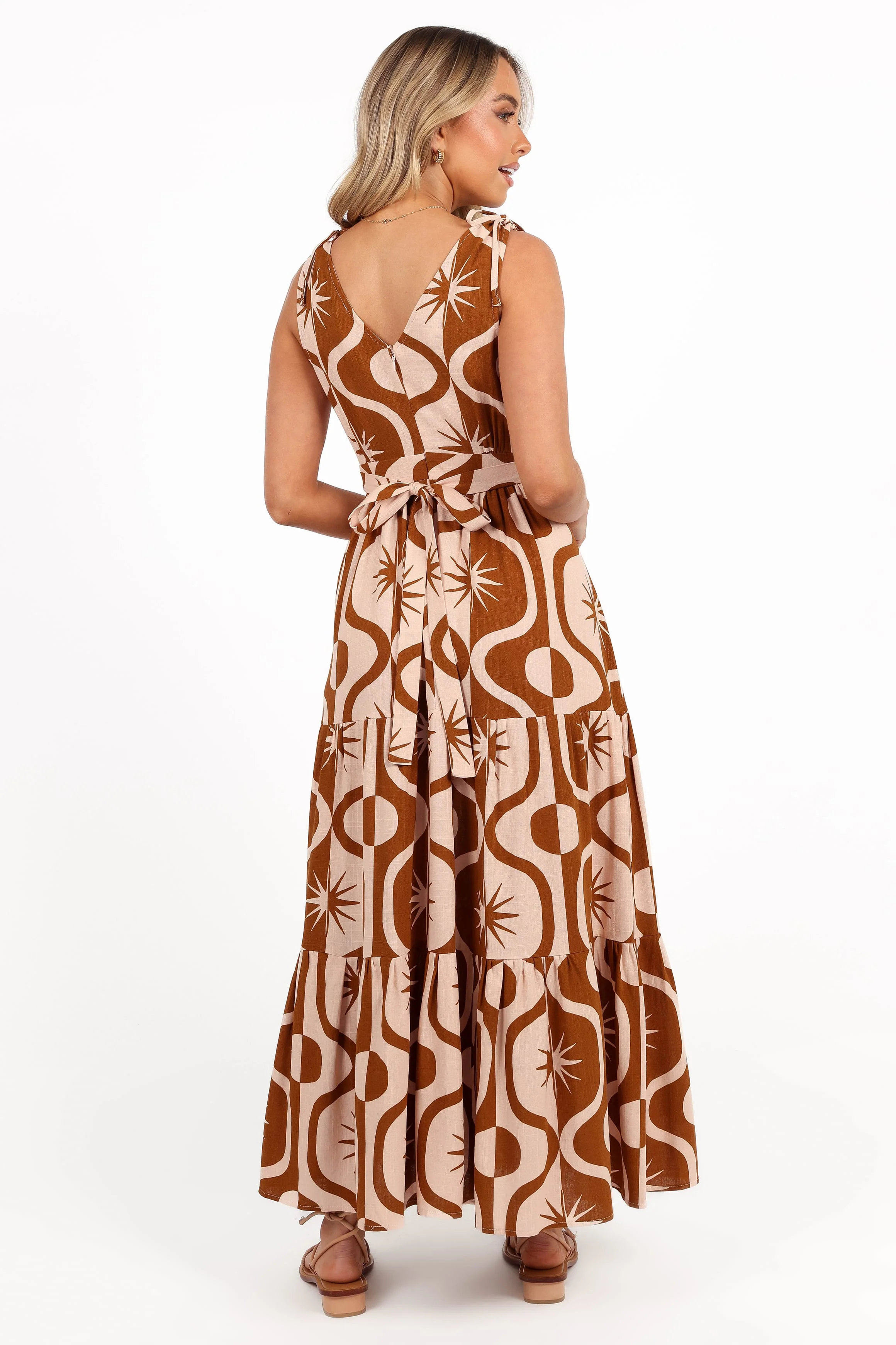 Zora Maxi Dress - Tan Print - Image 5