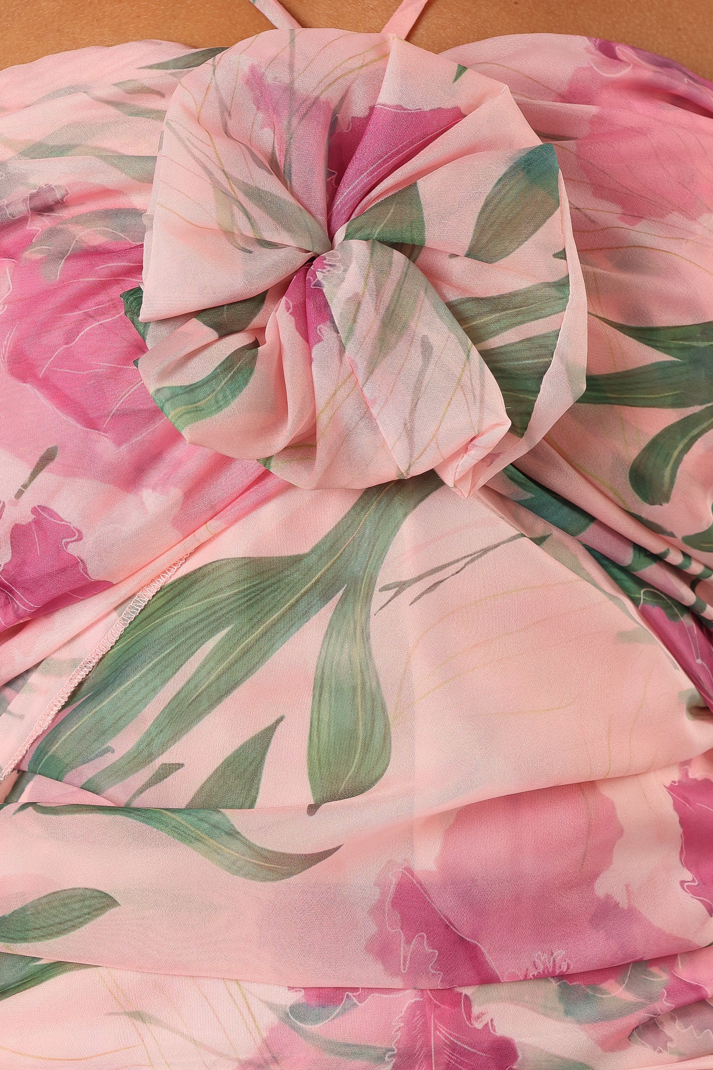 Zuri Rosette Mini Dress - PInk Floral - Image 8