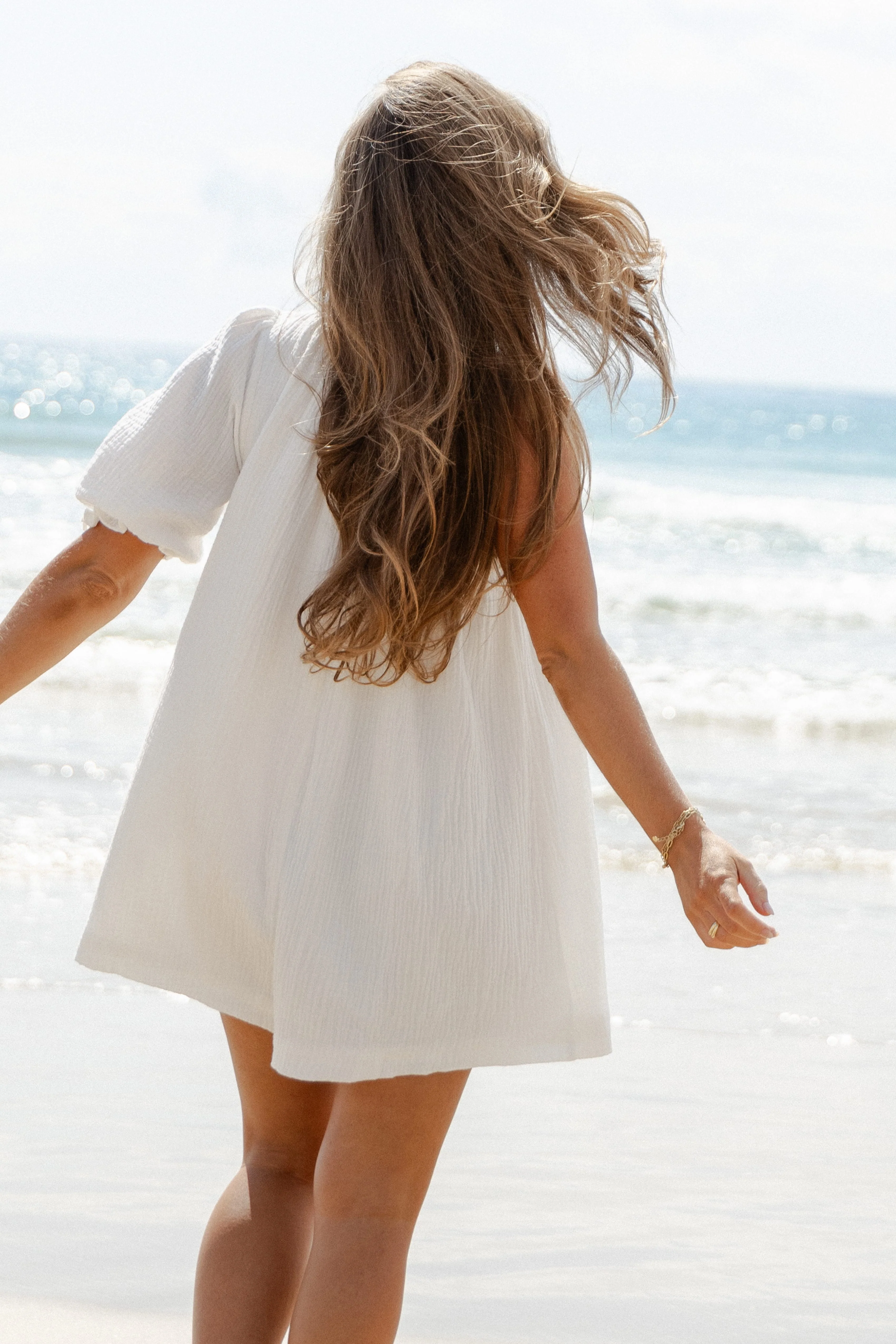 Zya One Shoulder Playsuit - White - Image 2